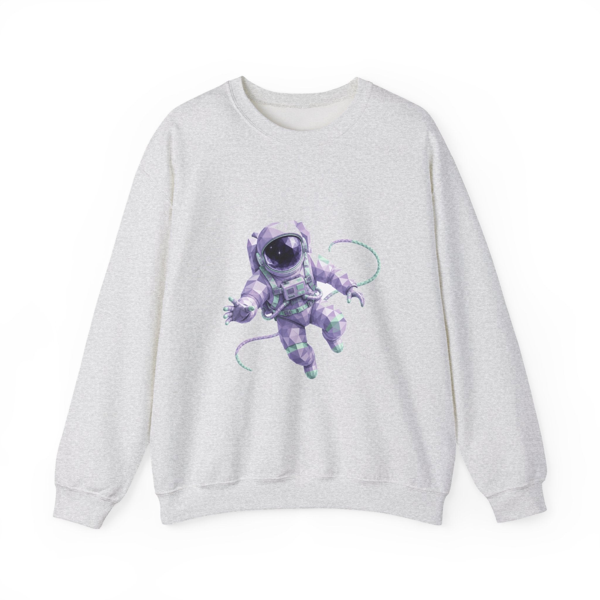 Matching Couple Sweatshirt - Astronaut & Planet Matching Couple Crewneck Sweatshirt Geometric Art His Hers Couple Gift - Design A