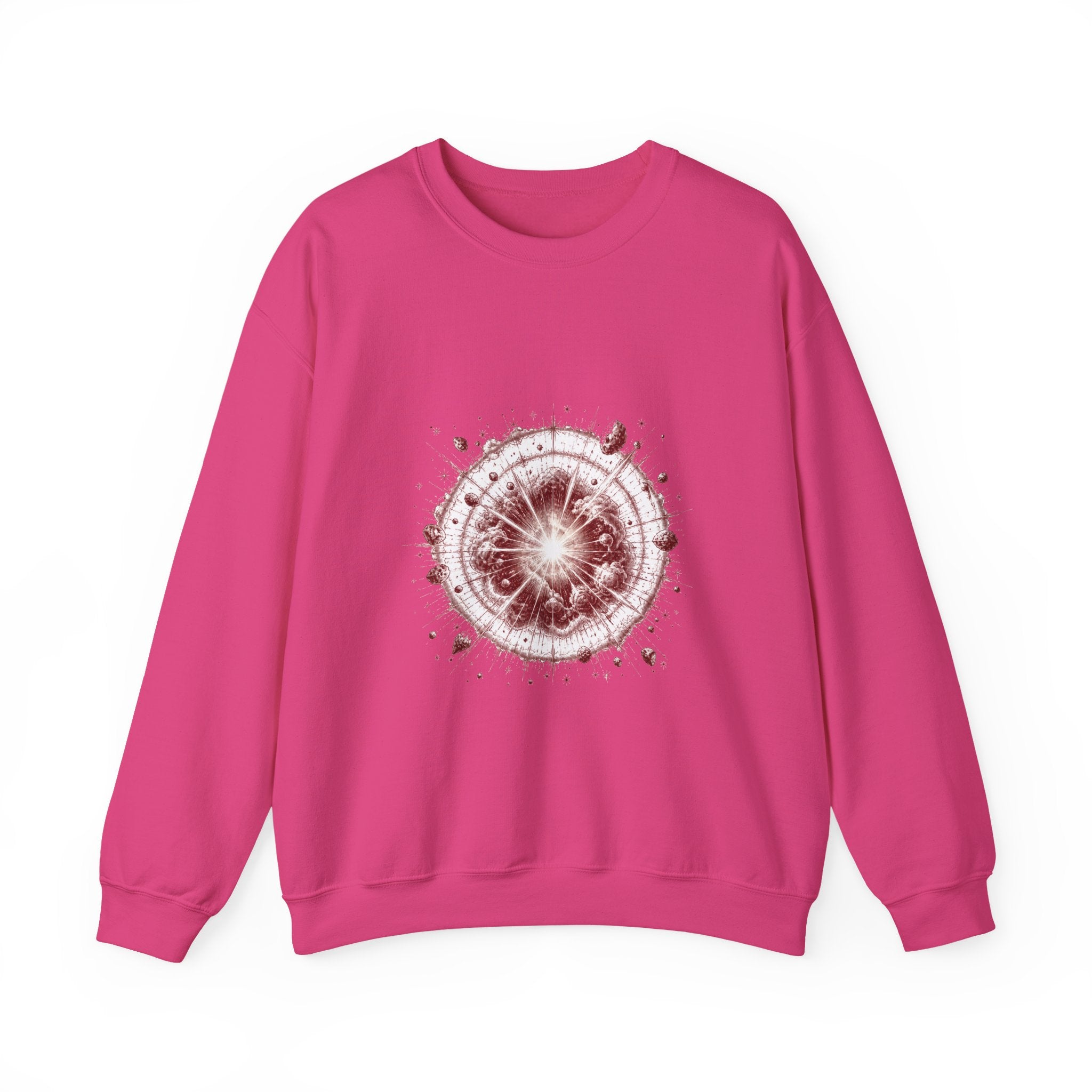 Matching Couple Sweatshirt - Galaxy & Supernova Matching Couple Comfort Colors Crew Hand-Drawn Art His Hers Anniversary Gift - Design B
