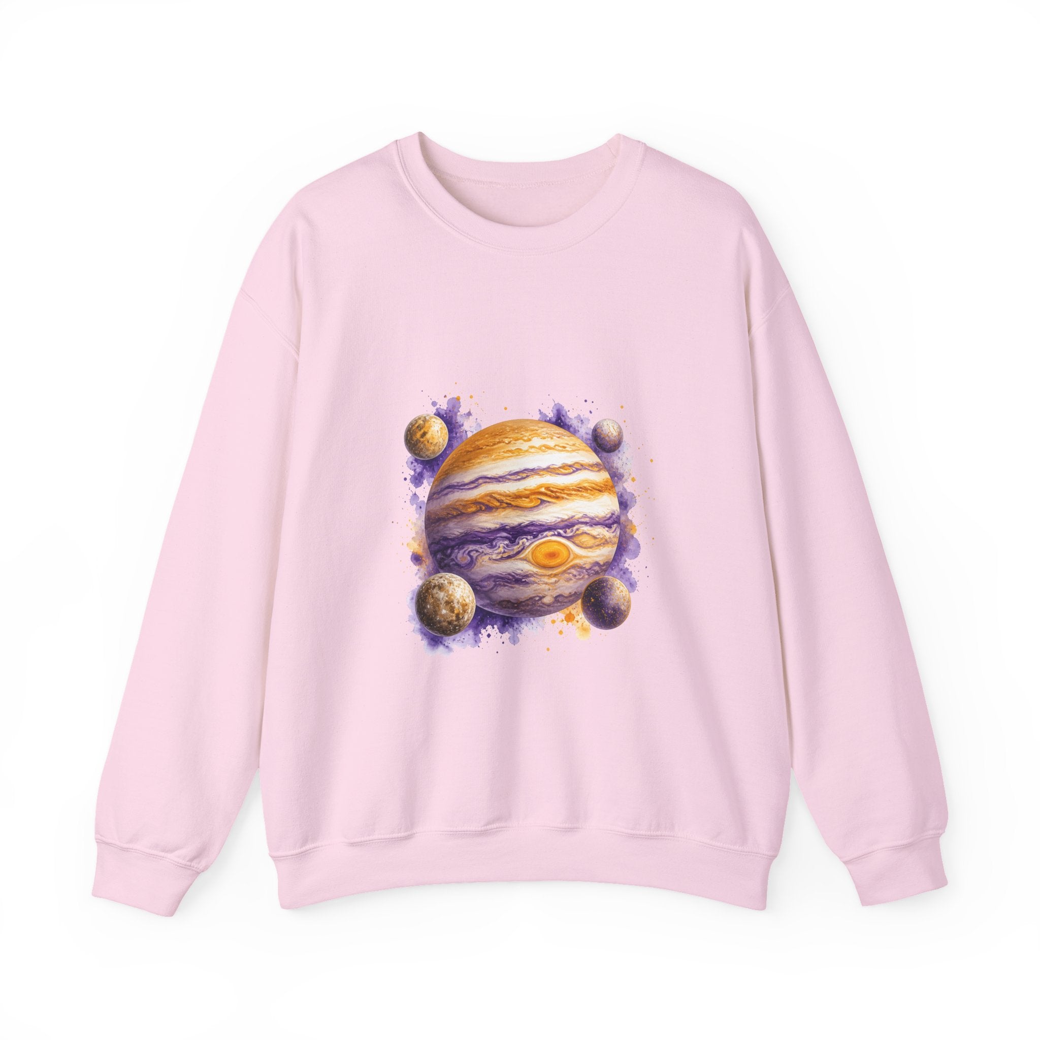 Matching Couple Sweatshirt - Saturn & Jupiter Matching Couple Comfort Colors Crew Watercolor Art His Hers Birthday Gift - Design B