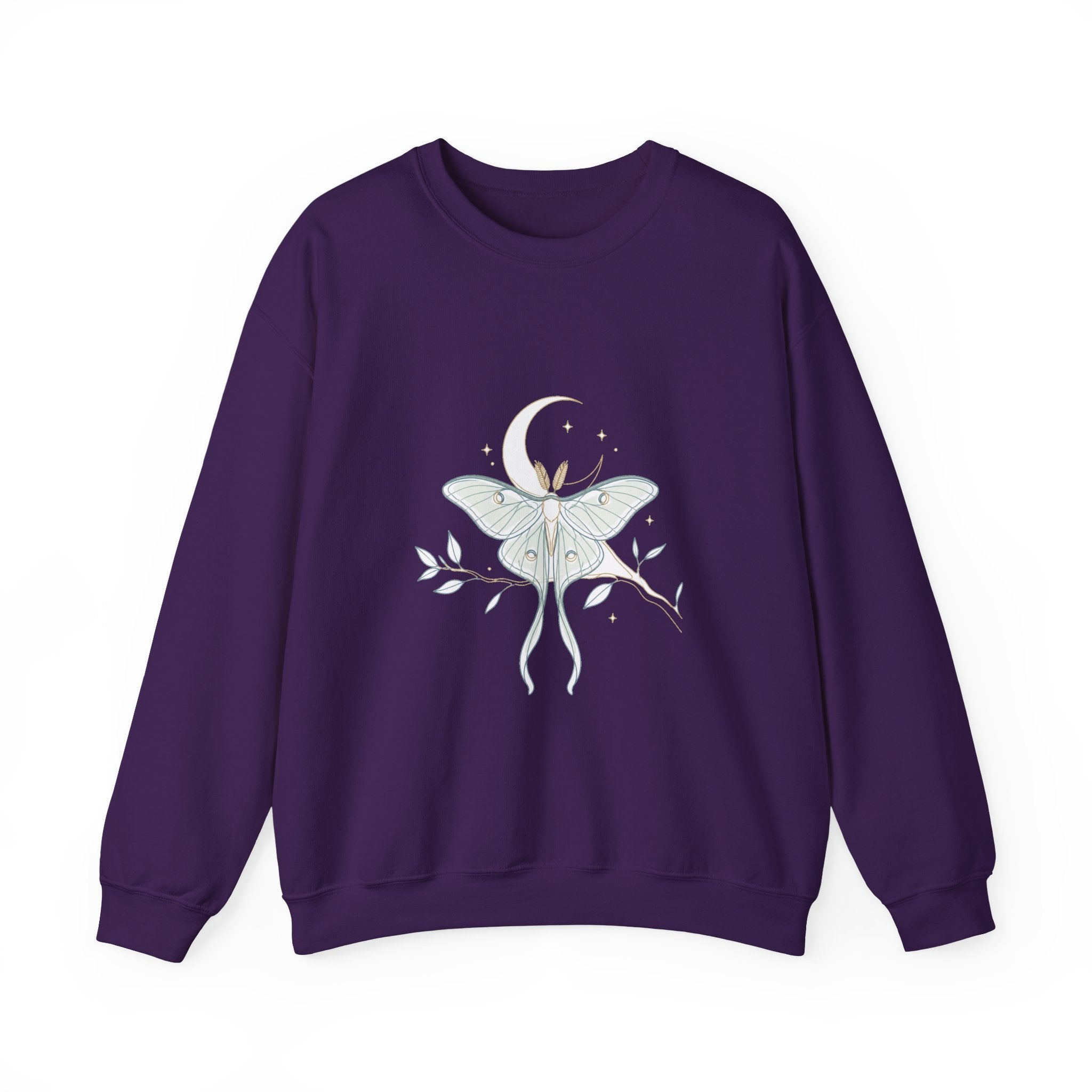 Matching Couple Sweatshirt - Butterfly & Moth Matching Couple Comfort Colors Crew Minimalist Art His Hers Christmas Gift - Design B