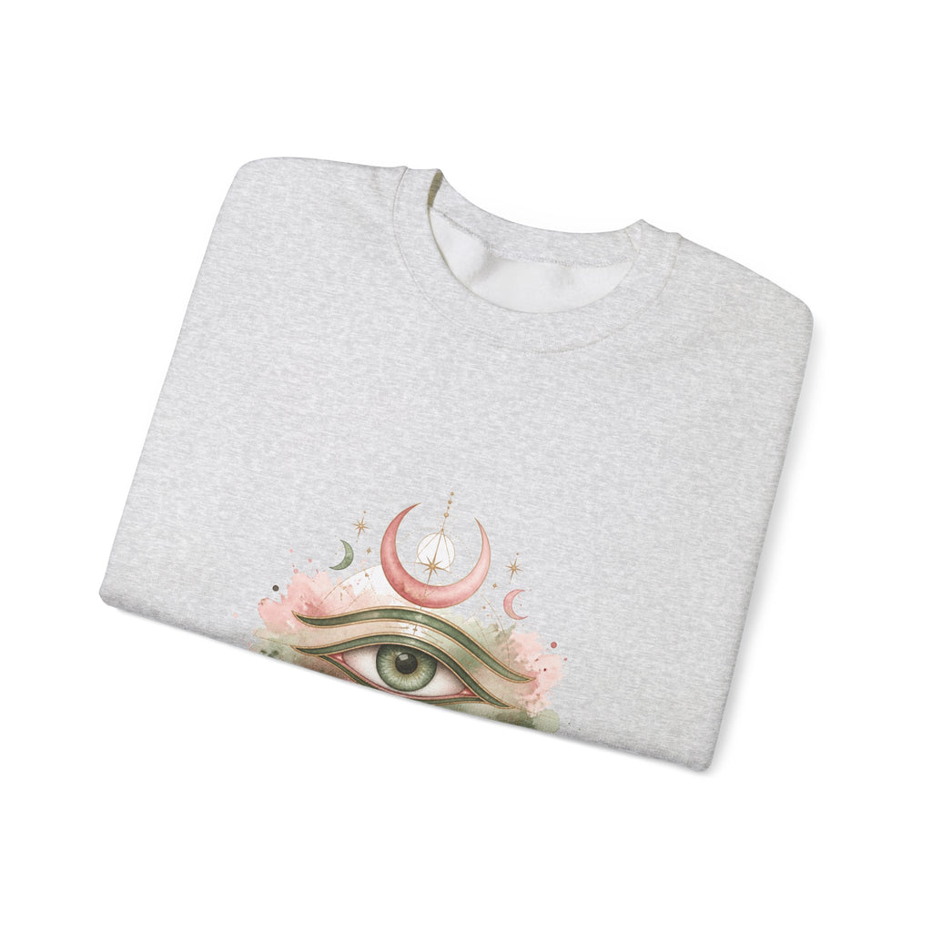 Matching Couple Sweatshirt - Eye of Ra & Horus Matching Couple Comfort Colors Crew Watercolor Art His Hers Birthday Gift - Design B