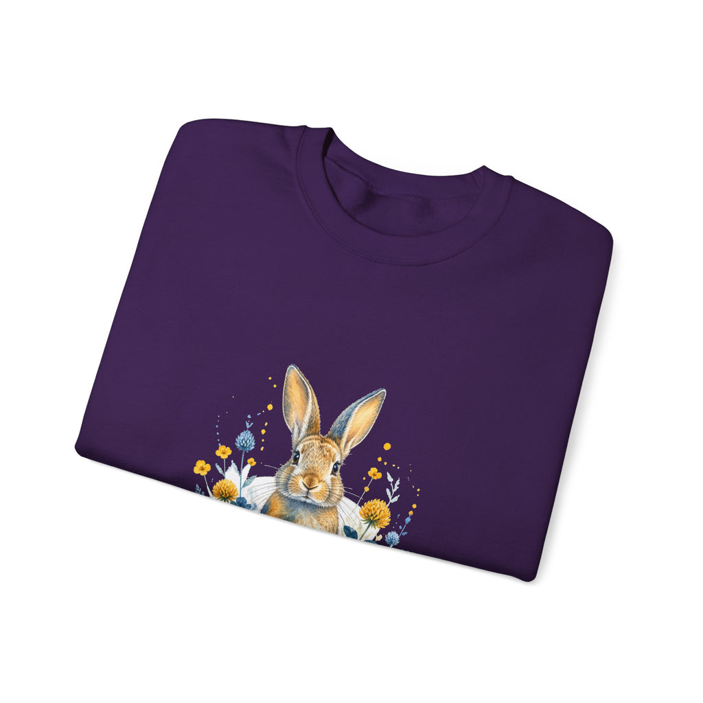 Matching Couple Sweatshirt - Fox & Rabbit Matching Couple Comfort Colors Crew Watercolor Art His Hers Birthday Gift - Design B