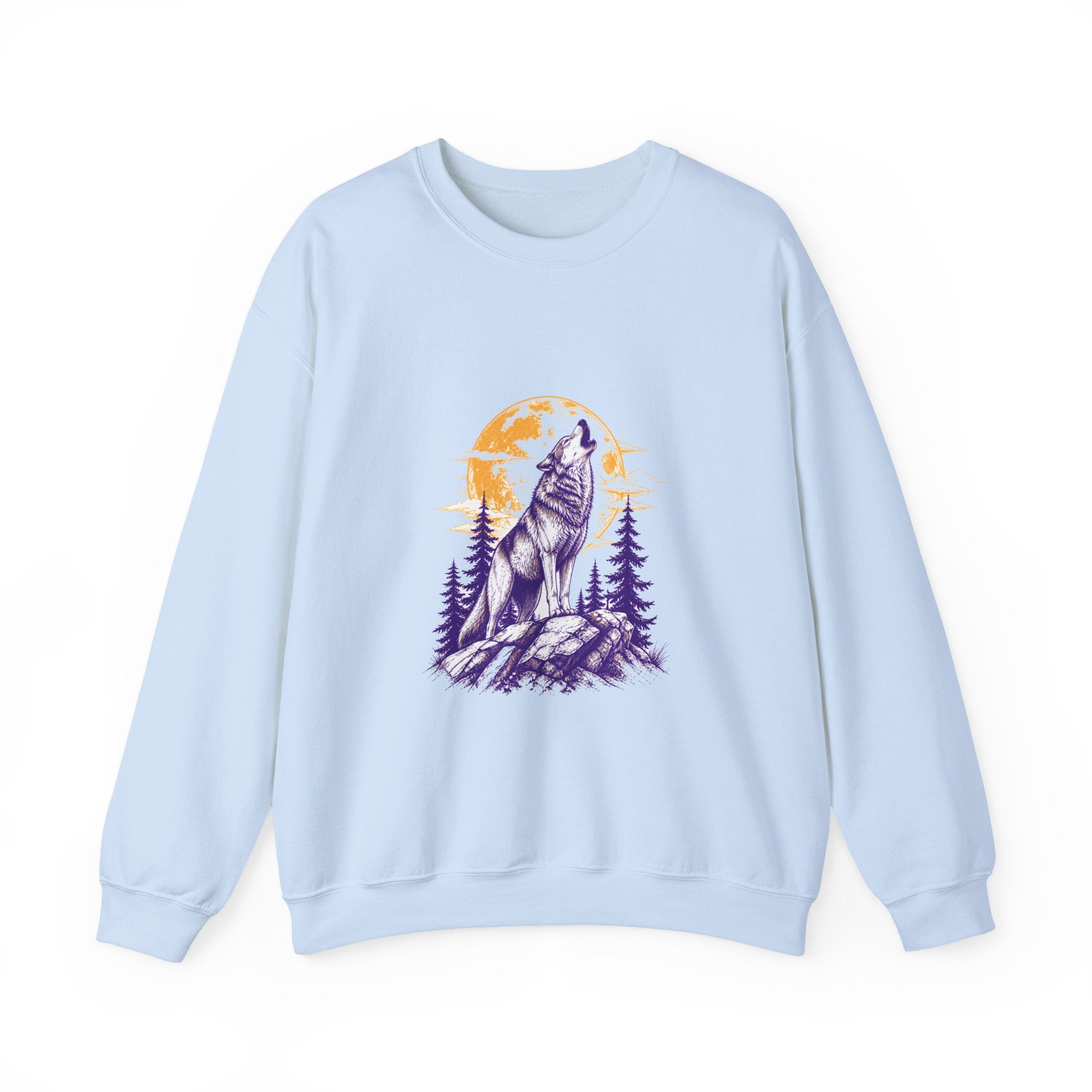 Matching Couple Sweatshirt - Wolf & Dove Matching Couple Crewneck Sweatshirt Hand-Drawn Art His Hers Best Friend Gift - Design A