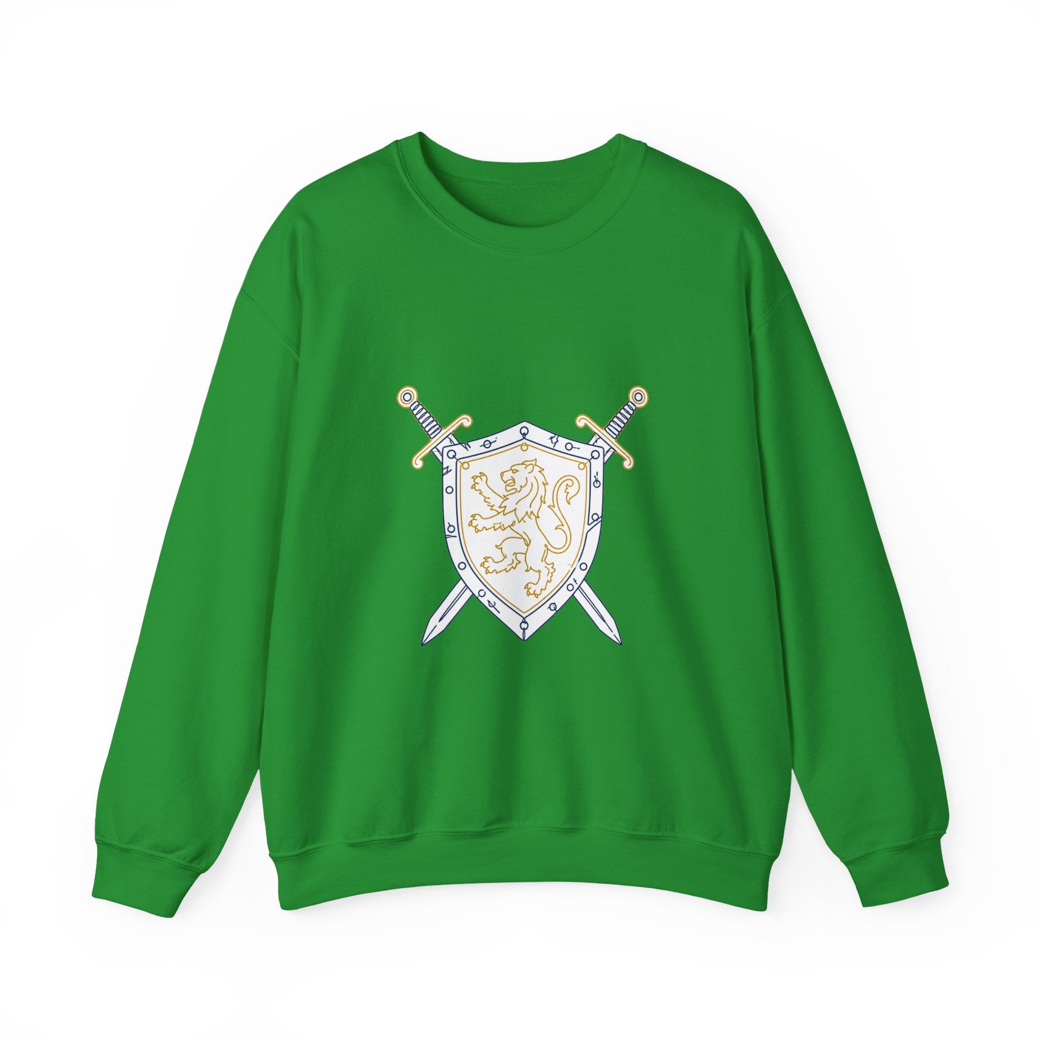 Matching Couple Sweatshirt - Crown & Shield Matching Couple Crewneck Sweatshirt Minimalist Art His Hers Valentine Gift - Design B