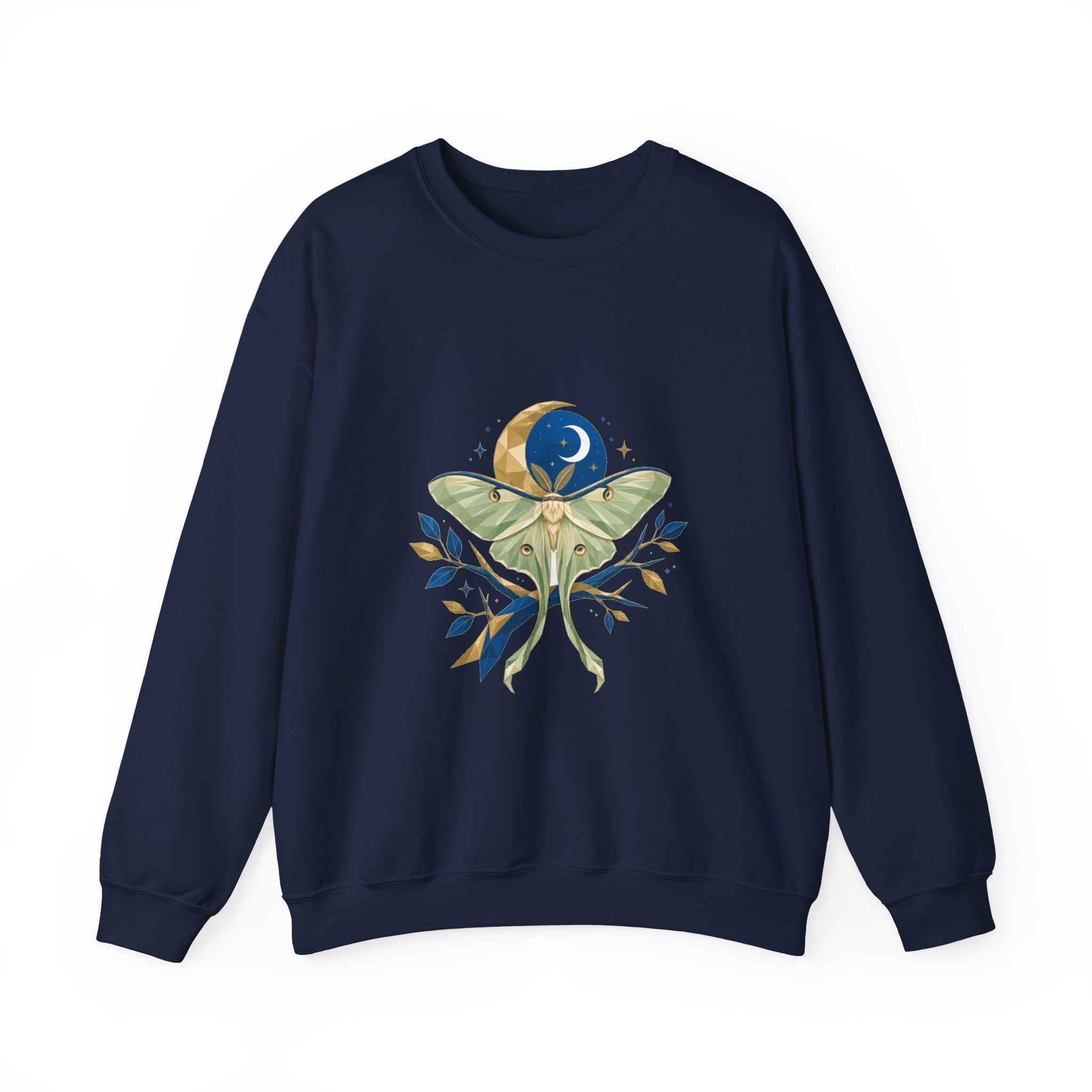 Matching Couple Sweatshirt - Butterfly & Moth Matching Couple Crewneck Sweatshirt Geometric Art His Hers Couple Gift - Design B
