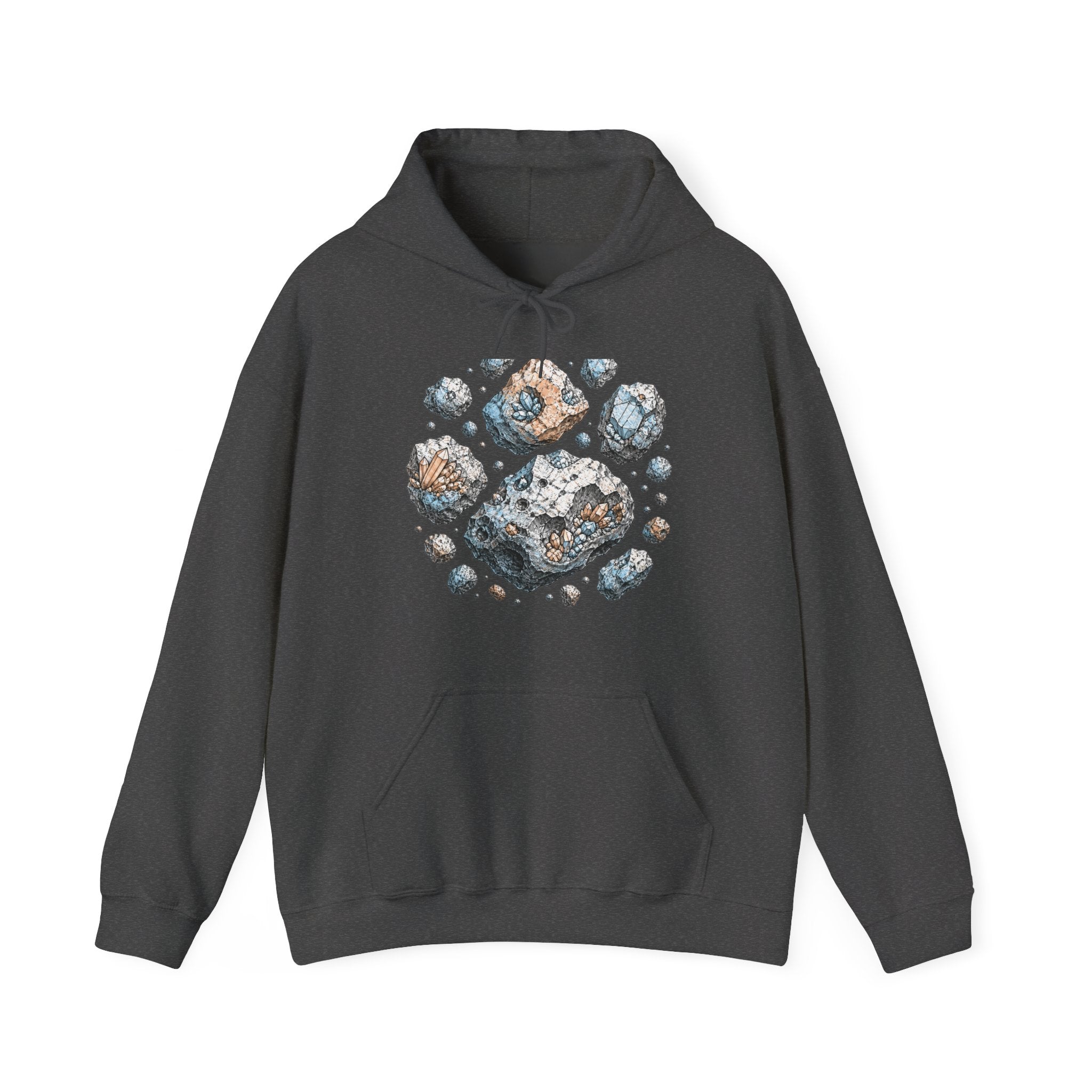 Matching Couple Sweatshirt - Comet & Asteroid Matching Couple Hooded Sweatshirt Hand-Drawn Art His Hers Best Friend Gift - Design B