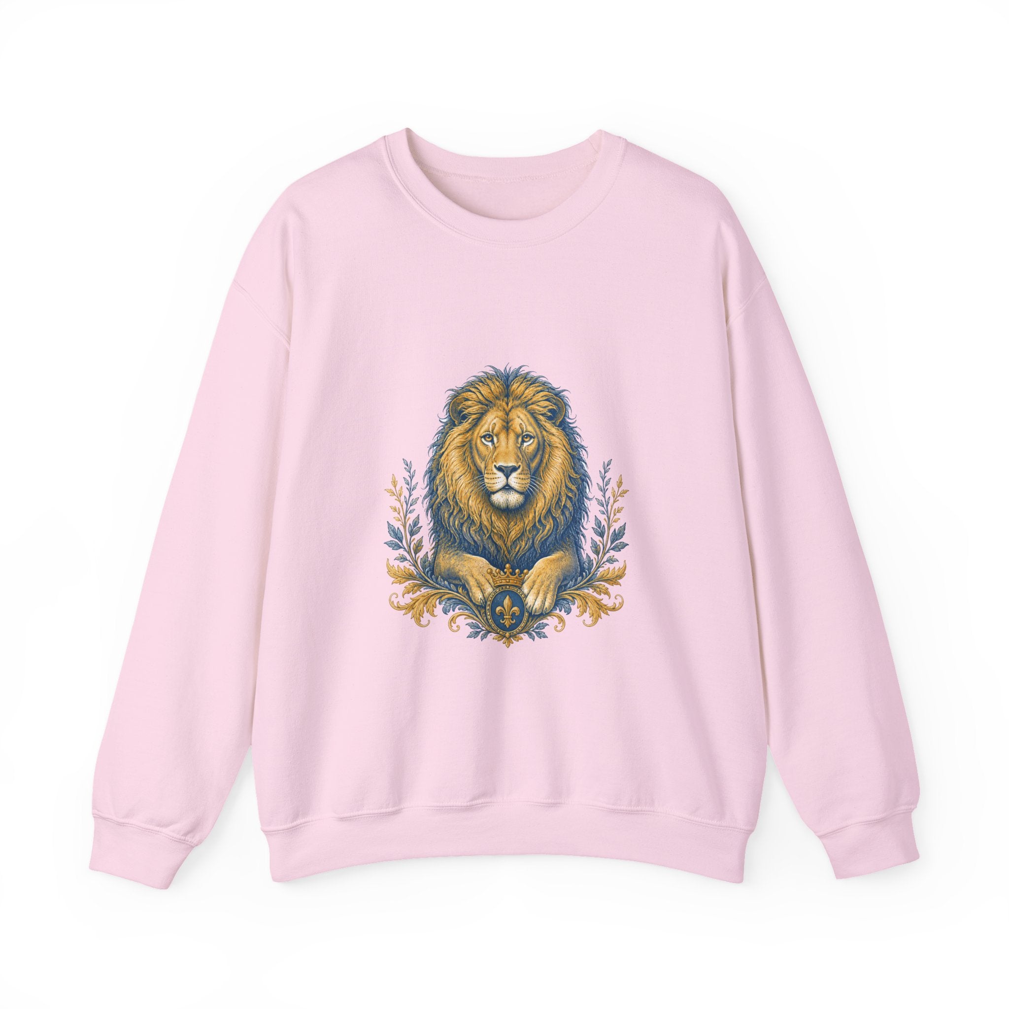 Matching Couple Sweatshirt - Lion & Lamb Matching Couple Comfort Colors Crew Vintage Art His Hers Honeymoon Gift - Design A