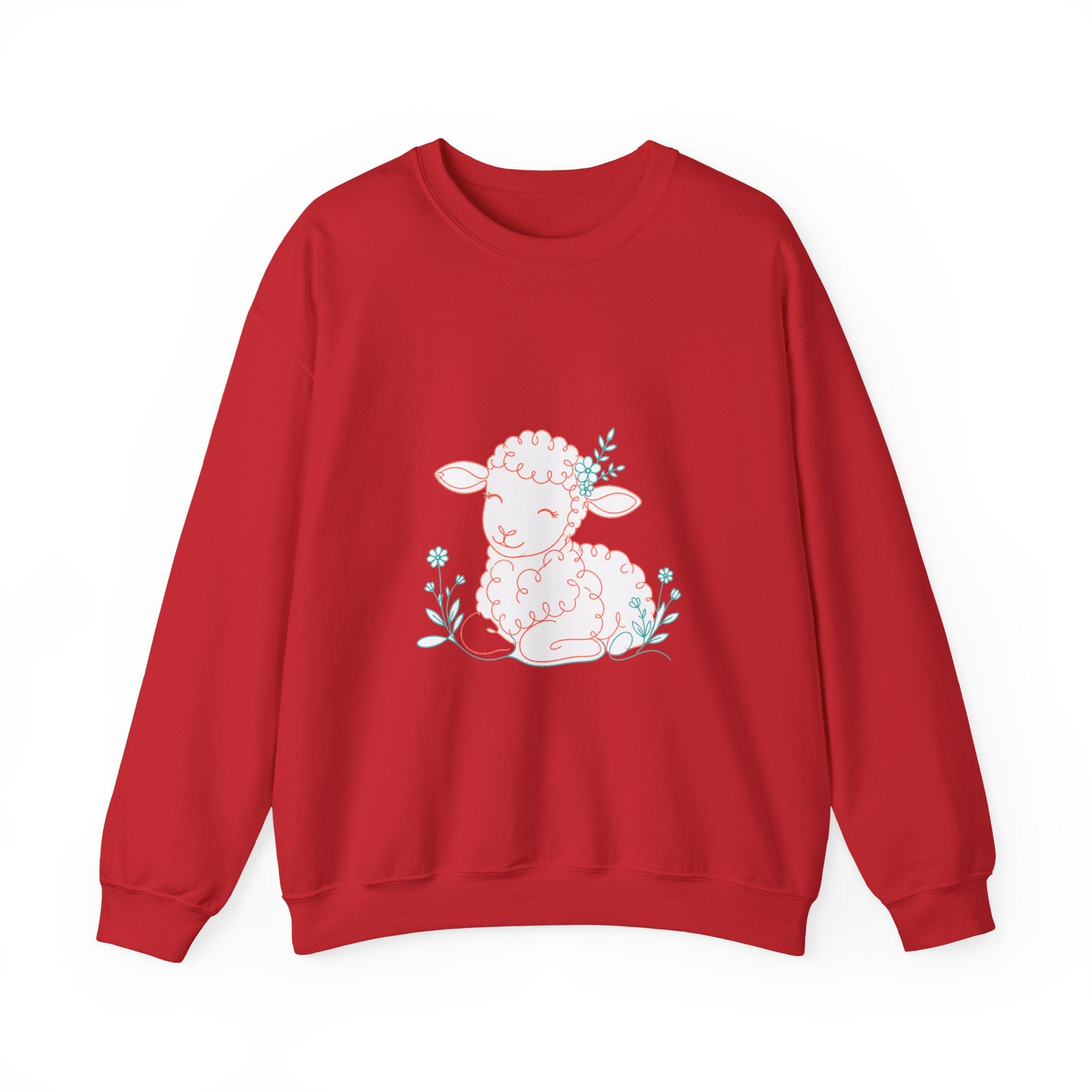 Matching Couple Sweatshirt - Lion & Lamb Matching Couple Premium Fleece Sweatshirt Minimalist Art His Hers Christmas Gift - Design B