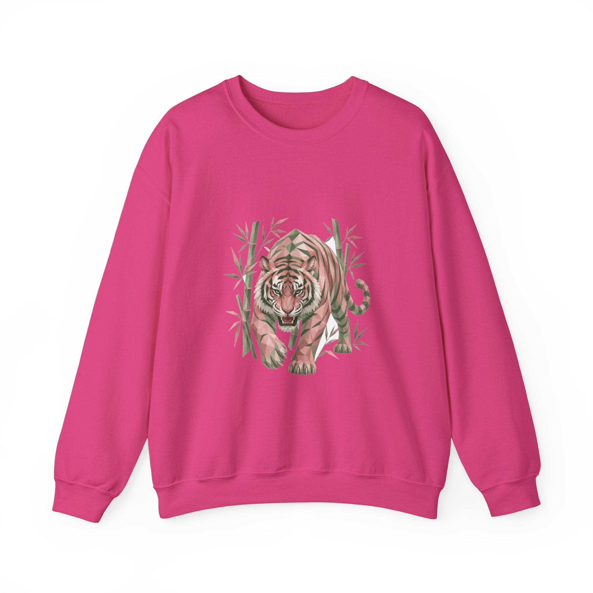 Matching Couple Sweatshirt - Tiger & Crane Matching Couple Comfort Colors Crew Geometric Art His Hers Love Gift - Design A