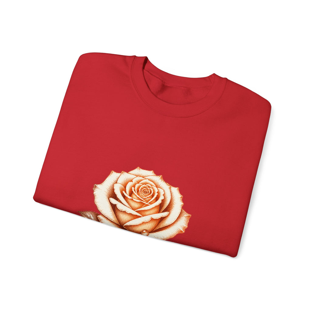 Matching Couple Sweatshirt - Rose & Thorn Matching Couple Premium Fleece Sweatshirt Hand-Drawn Art His Hers Anniversary Gift - Design A