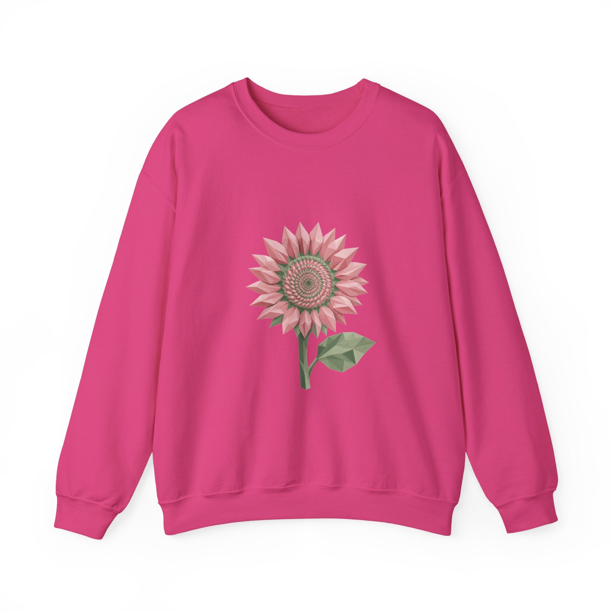 Matching Couple Sweatshirt - Sunflower & Moonflower Matching Couple Crewneck Sweatshirt Geometric Art His Hers Couple Gift - Design A