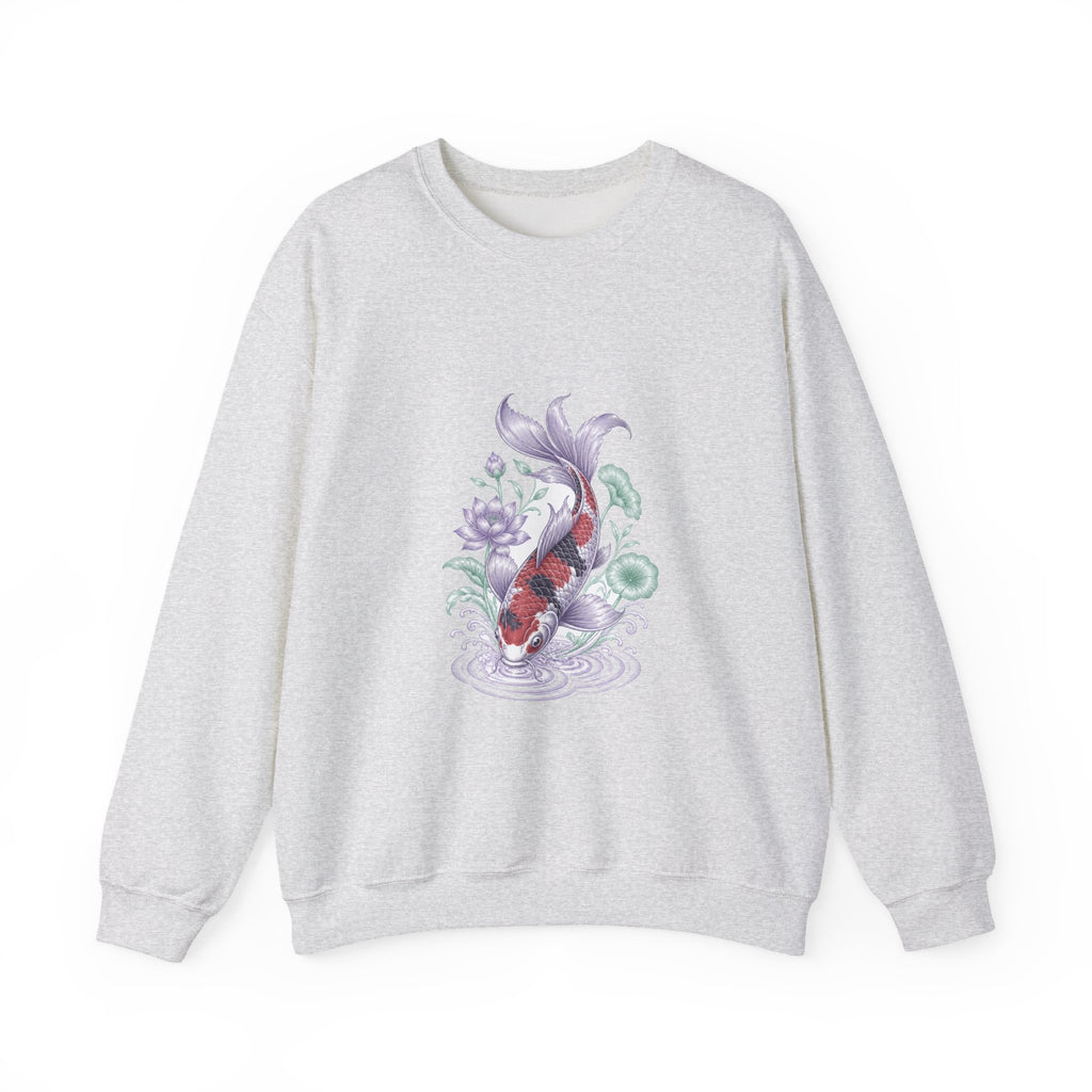 Matching Couple Sweatshirt - Koi Fish Yin Yang Matching Couple Crewneck Sweatshirt Vintage Art His Hers Wedding Gift - Design B