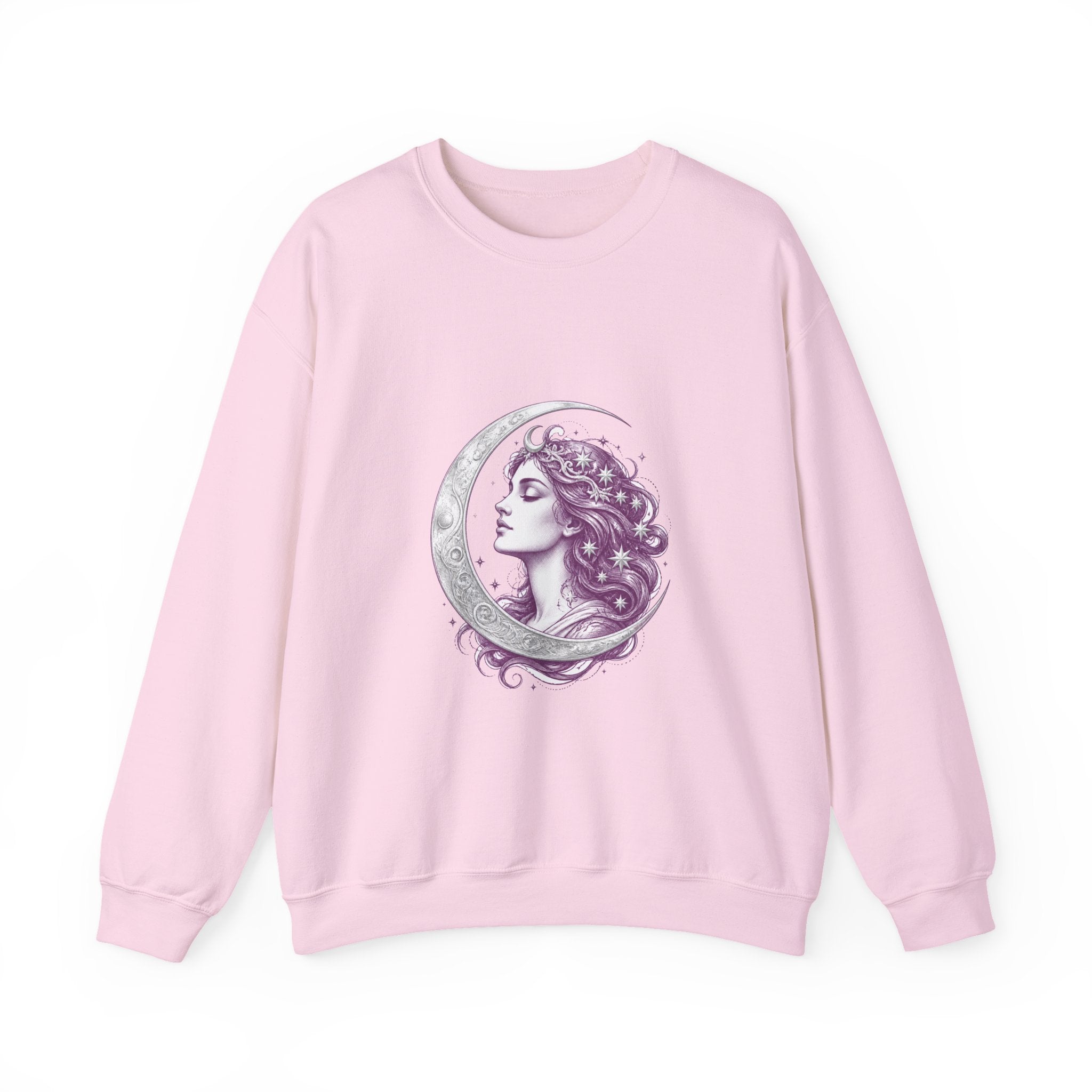Matching Couple Sweatshirt - Helios & Selene Matching Couple Comfort Colors Crew Hand-Drawn Art His Hers Anniversary Gift - Design B