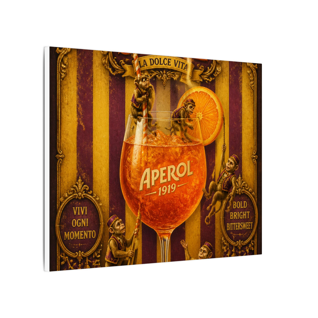 Aperol Spritz Monkeys Wall Art Canvas 24×36 Baroque Studio Decor Maximalist Print