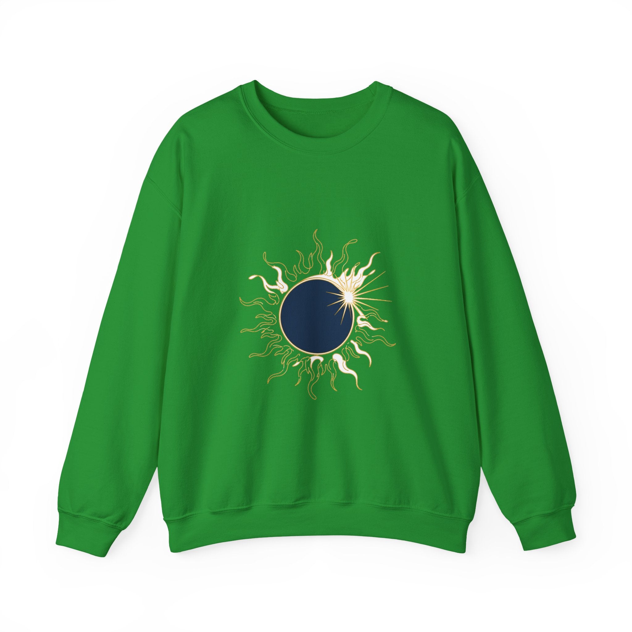 Matching Couple Sweatshirt - Solar & Lunar Eclipse Matching Couple Premium Fleece Sweatshirt Minimalist Art His Hers Christmas Gift - Design A