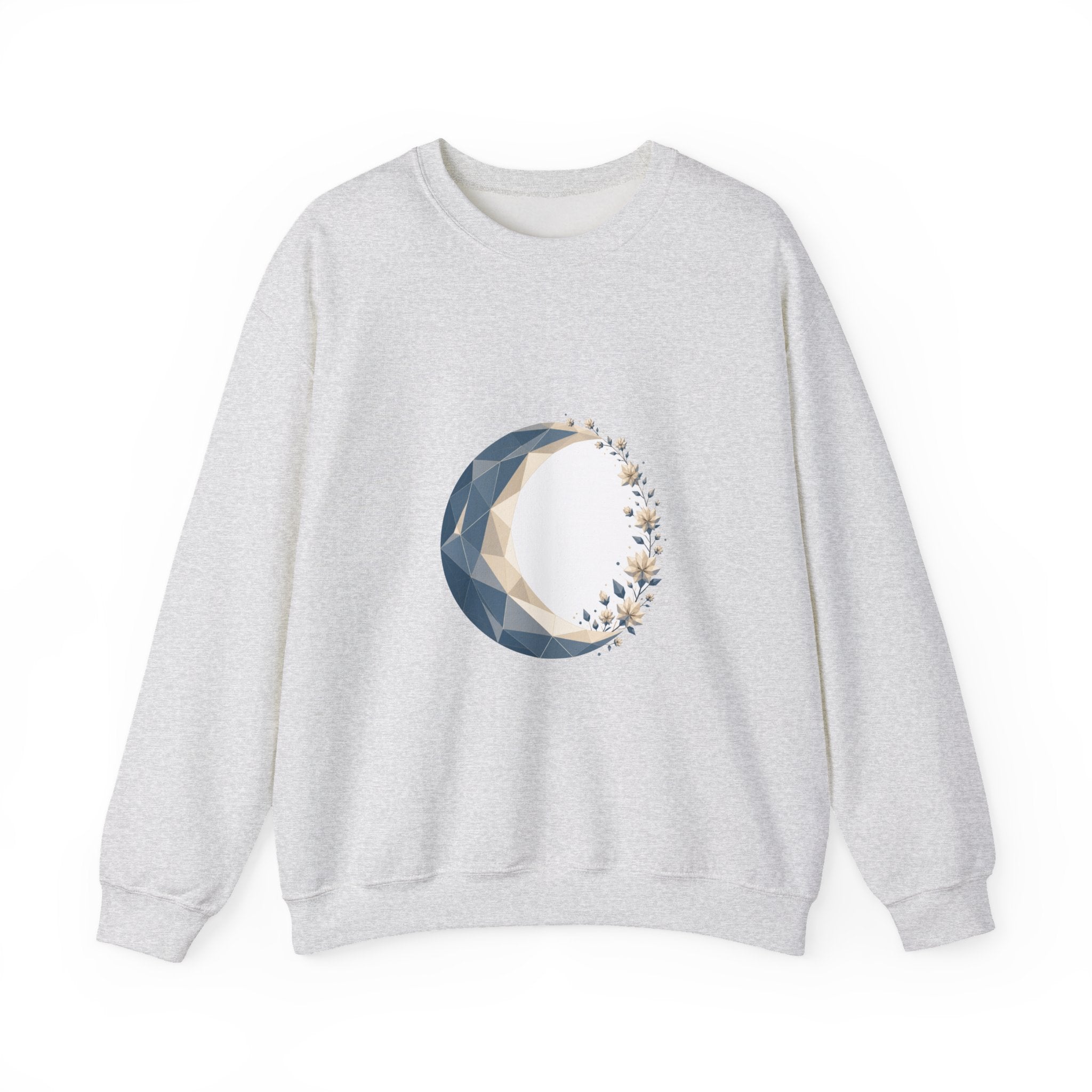 Matching Couple Sweatshirt - Waxing & Waning Moon Matching Couple Comfort Colors Crew Geometric Art His Hers Love Gift - Design A