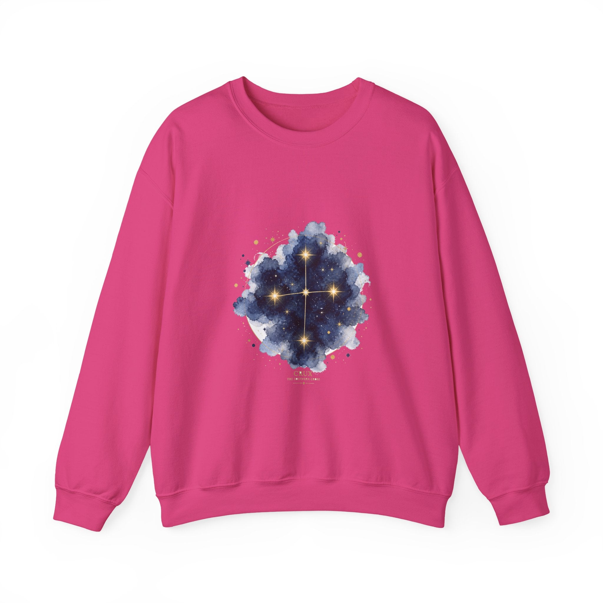 Matching Couple Sweatshirt - Aurora & Southern Cross Matching Couple Crewneck Sweatshirt Watercolor Art His Hers Engagement Gift - Design B