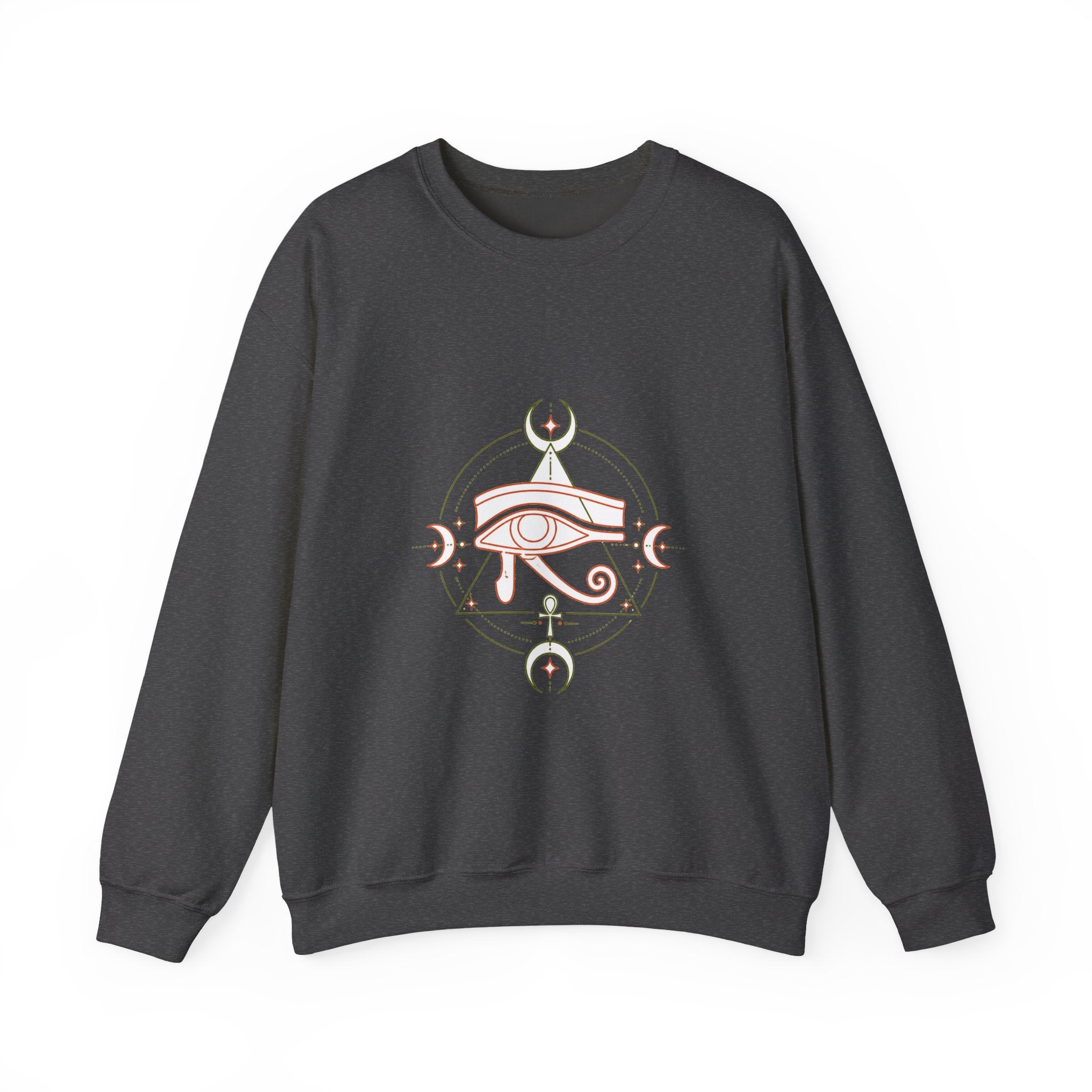 Matching Couple Sweatshirt - Eye of Ra & Horus Matching Couple Premium Fleece Sweatshirt Minimalist Art His Hers Christmas Gift - Design B