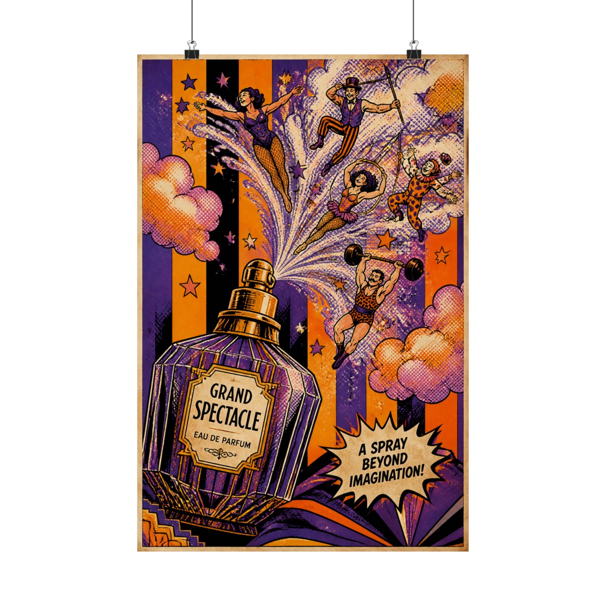 Perfume Bottle Fountain Wall Art Poster 24×36 Pop Art Restaurant Decor Maximalist Print