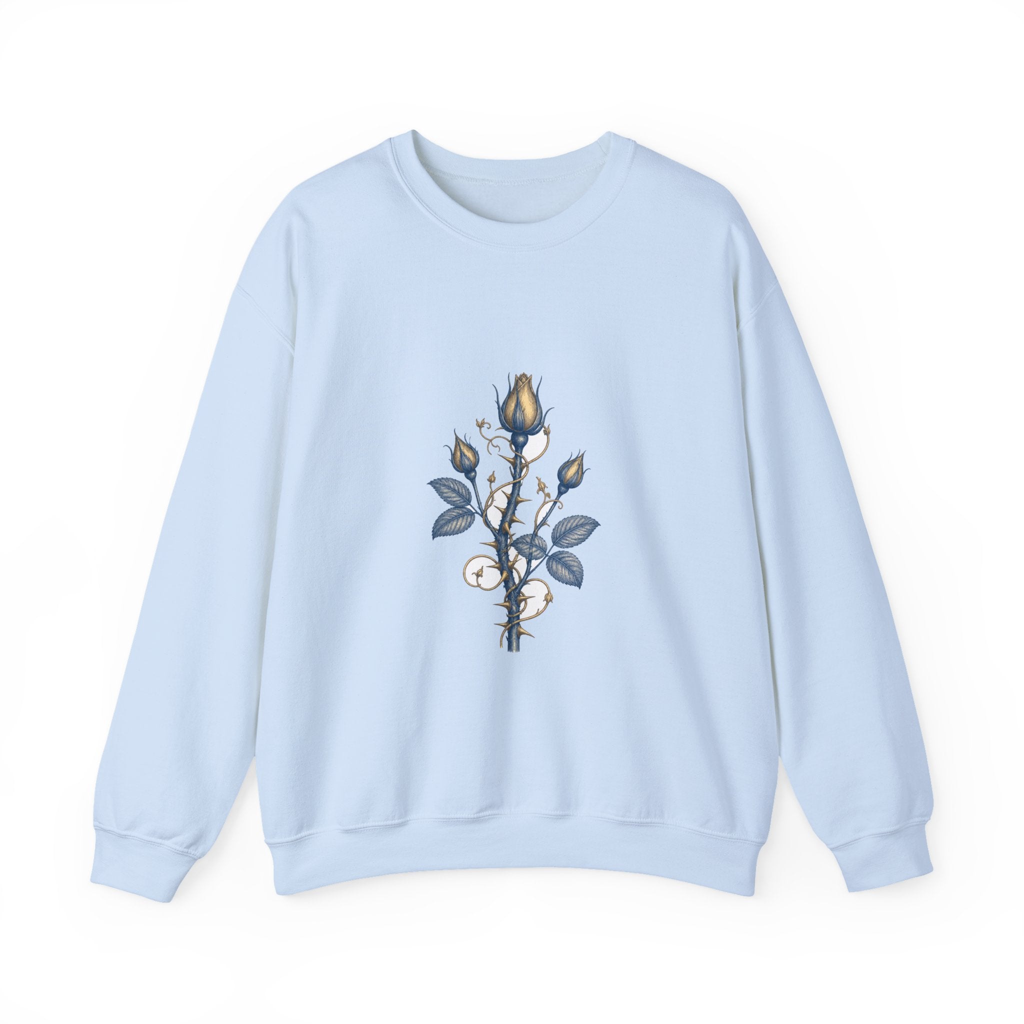 Matching Couple Sweatshirt - Rose & Thorn Matching Couple Comfort Colors Crew Vintage Art His Hers Honeymoon Gift - Design B