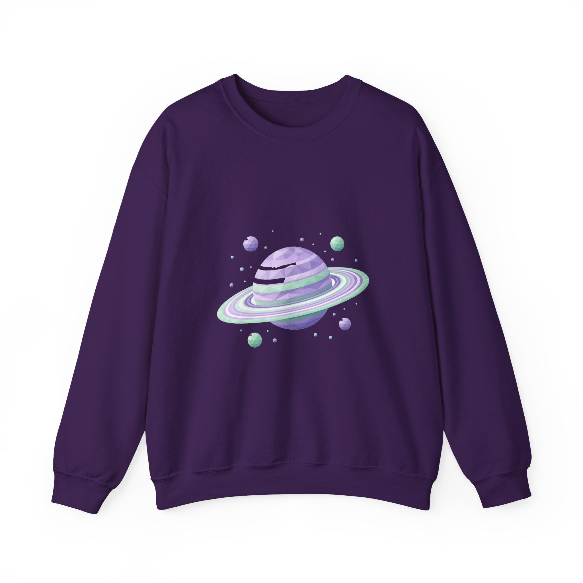 Matching Couple Sweatshirt - Saturn & Jupiter Matching Couple Crewneck Sweatshirt Geometric Art His Hers Couple Gift - Design A