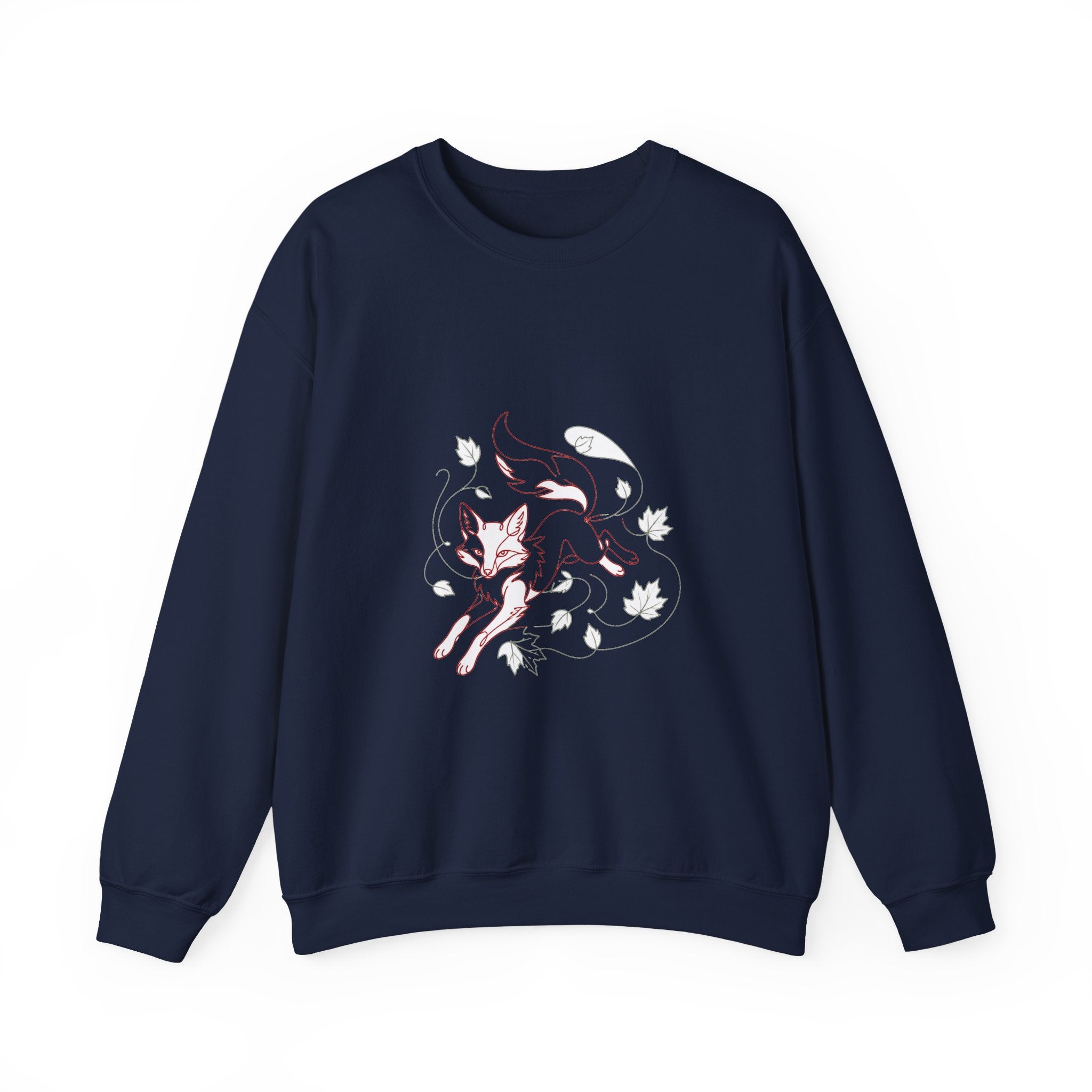 Matching Couple Sweatshirt - Fox & Rabbit Matching Couple Crewneck Sweatshirt Minimalist Art His Hers Valentine Gift - Design A