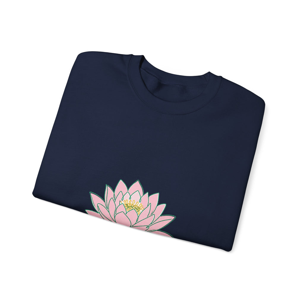 Matching Couple Sweatshirt - Open & Closed Lotus Matching Couple Premium Fleece Sweatshirt Minimalist Art His Hers Christmas Gift - Design A