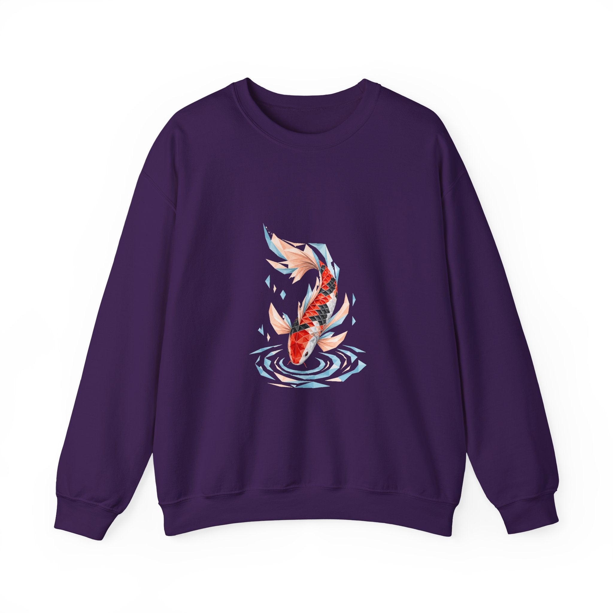 Matching Couple Sweatshirt - Koi Fish Yin Yang Matching Couple Premium Fleece Sweatshirt Geometric Art His Hers Love Gift - Design B