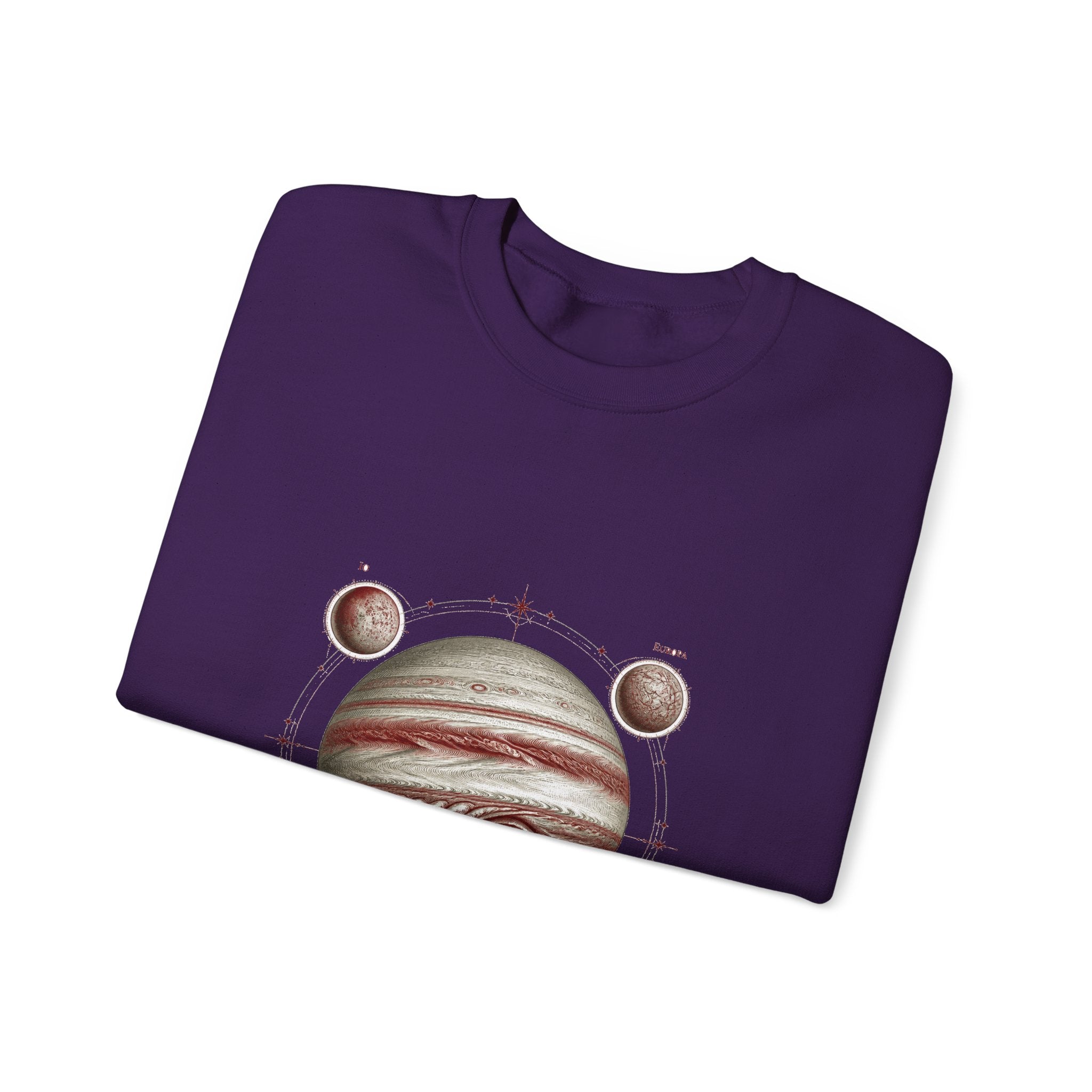Matching Couple Sweatshirt - Saturn & Jupiter Matching Couple Crewneck Sweatshirt Vintage Art His Hers Wedding Gift - Design B