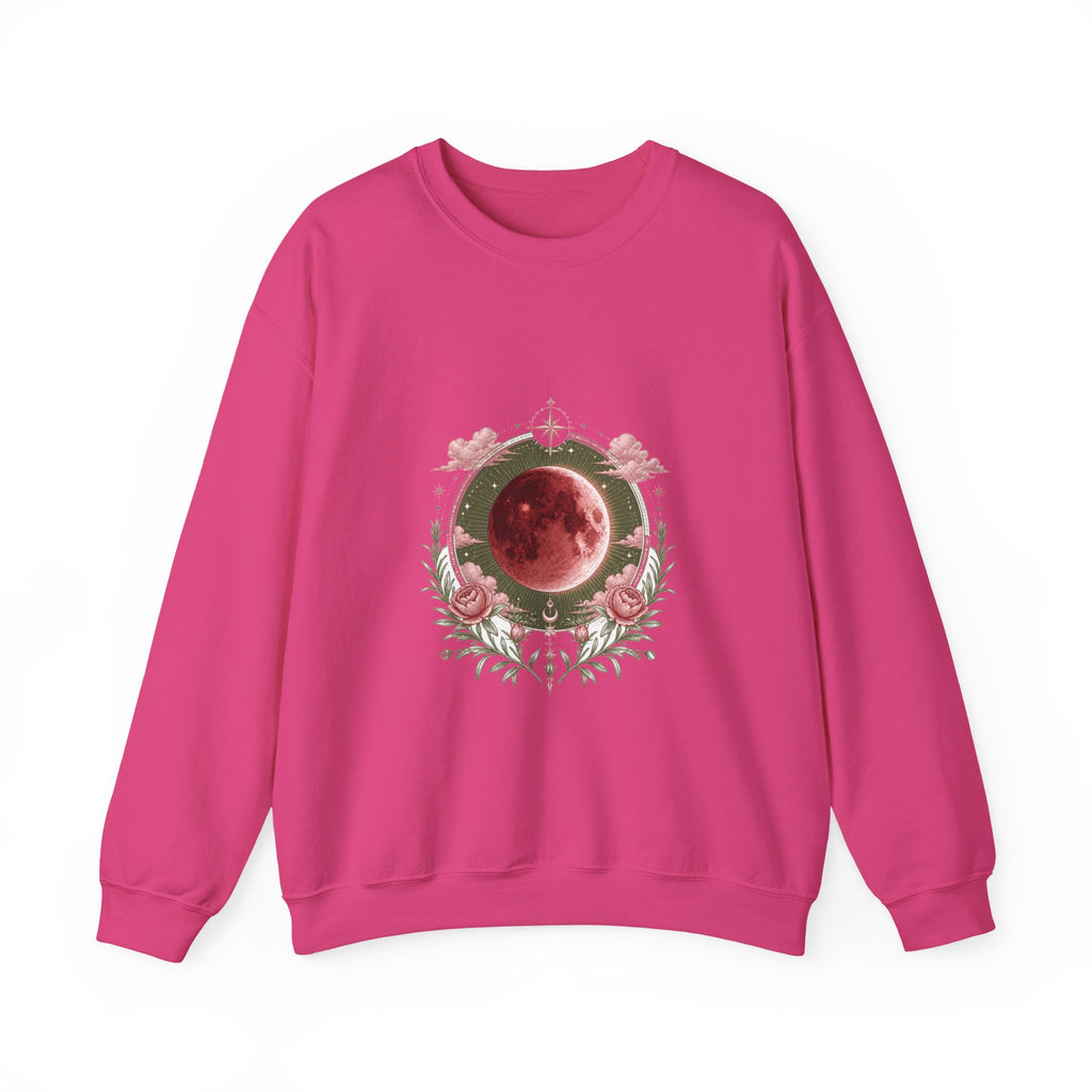 Matching Couple Sweatshirt - Solar & Lunar Eclipse Matching Couple Crewneck Sweatshirt Vintage Art His Hers Wedding Gift - Design B