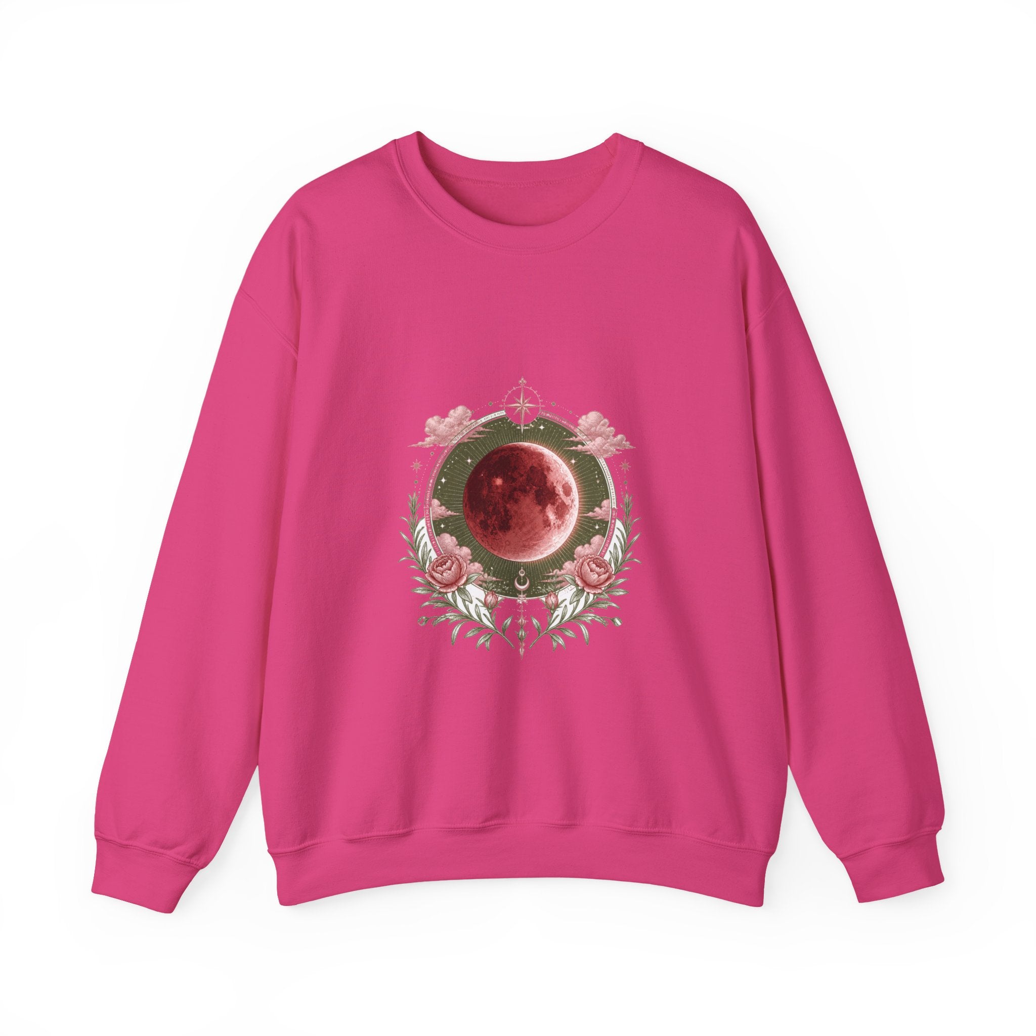 Matching Couple Sweatshirt - Solar & Lunar Eclipse Matching Couple Crewneck Sweatshirt Vintage Art His Hers Wedding Gift - Design B