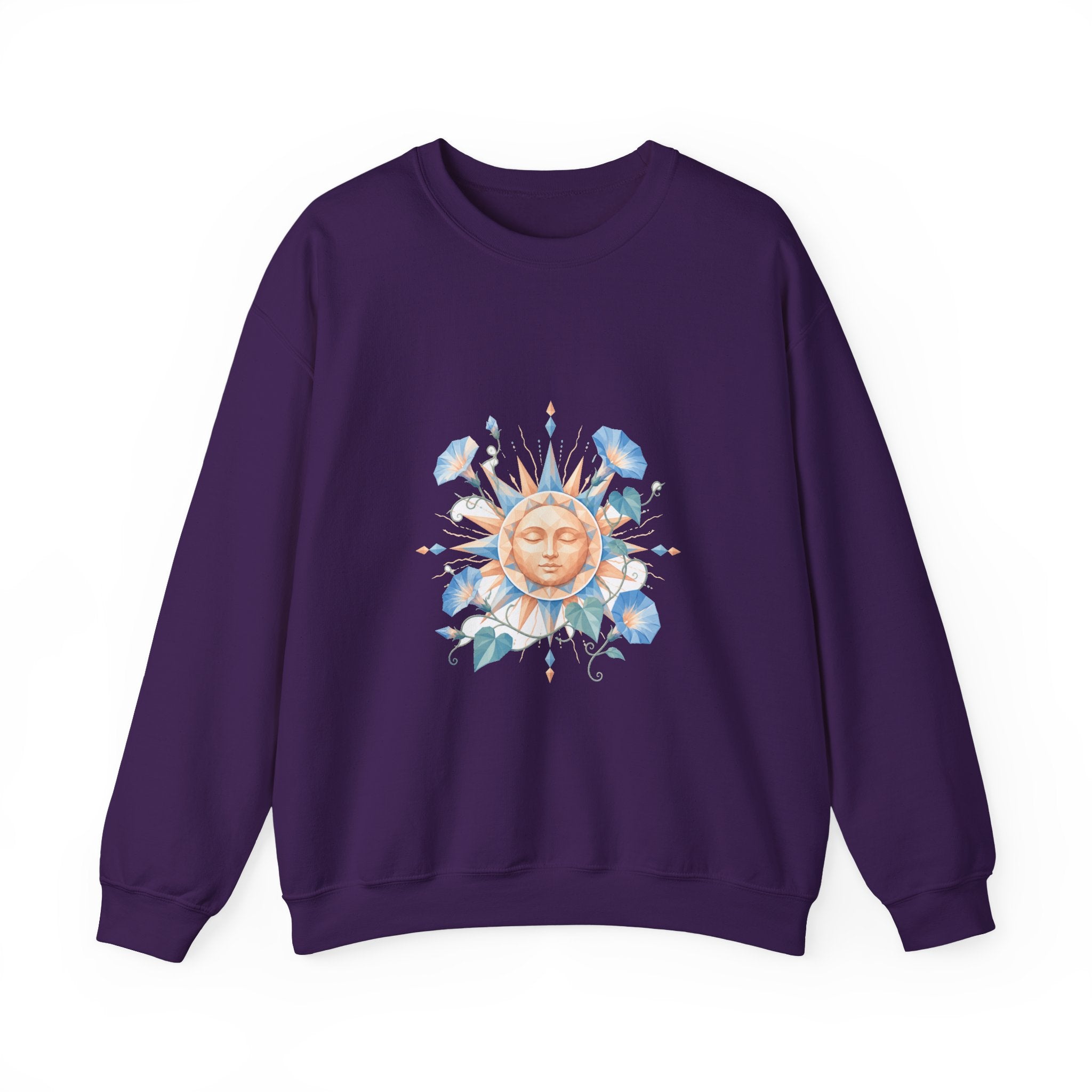 Matching Couple Sweatshirt - Sun & Moon Matching Couple Premium Fleece Sweatshirt Geometric Art His Hers Love Gift - Design B
