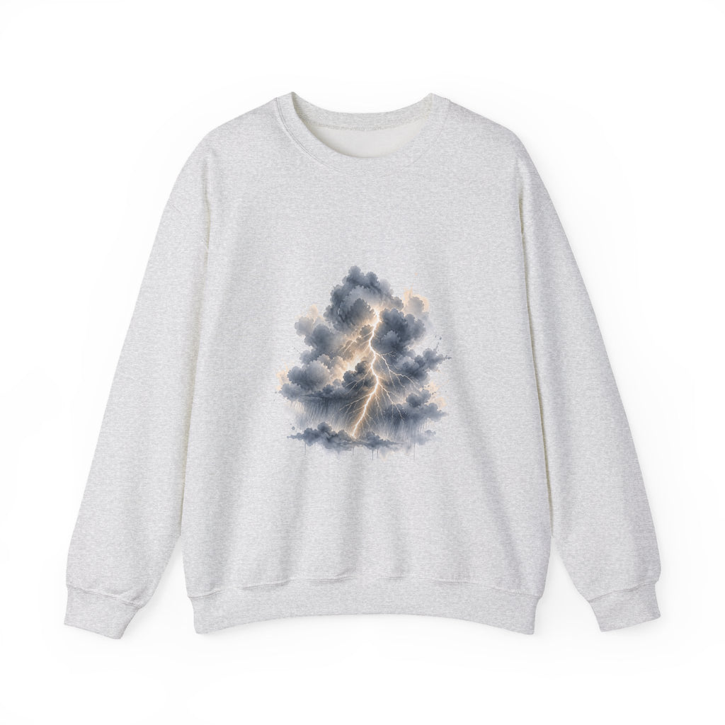 Matching Couple Sweatshirt - Storm & Rainbow Matching Couple Crewneck Sweatshirt Watercolor Art His Hers Engagement Gift - Design A