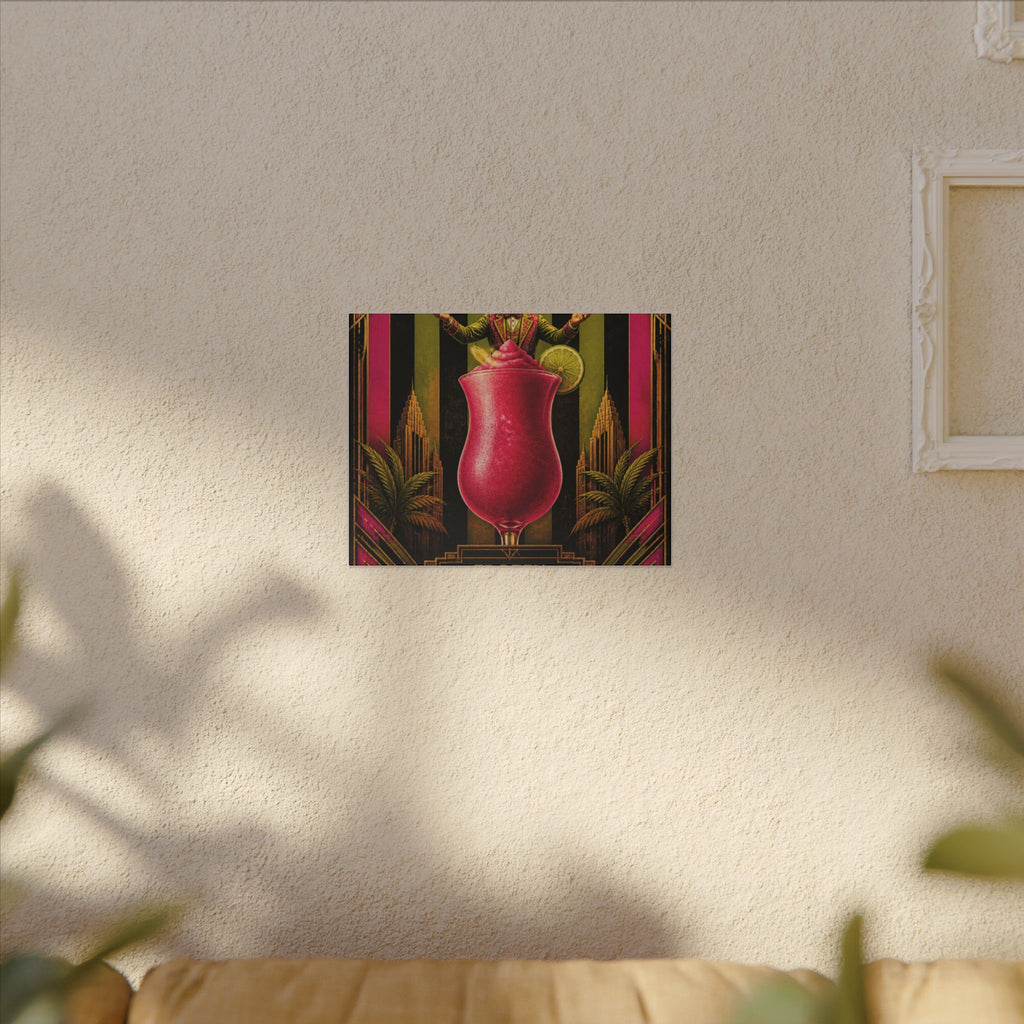 Daiquiri Fruit Juggler Wall Art Canvas 16×20 Art Deco Entryway Decor Maximalist Print