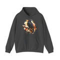 Matching Couple Sweatshirt - Raven & Swan Matching Couple Hooded Sweatshirt Watercolor Art His Hers Engagement Gift - Design A