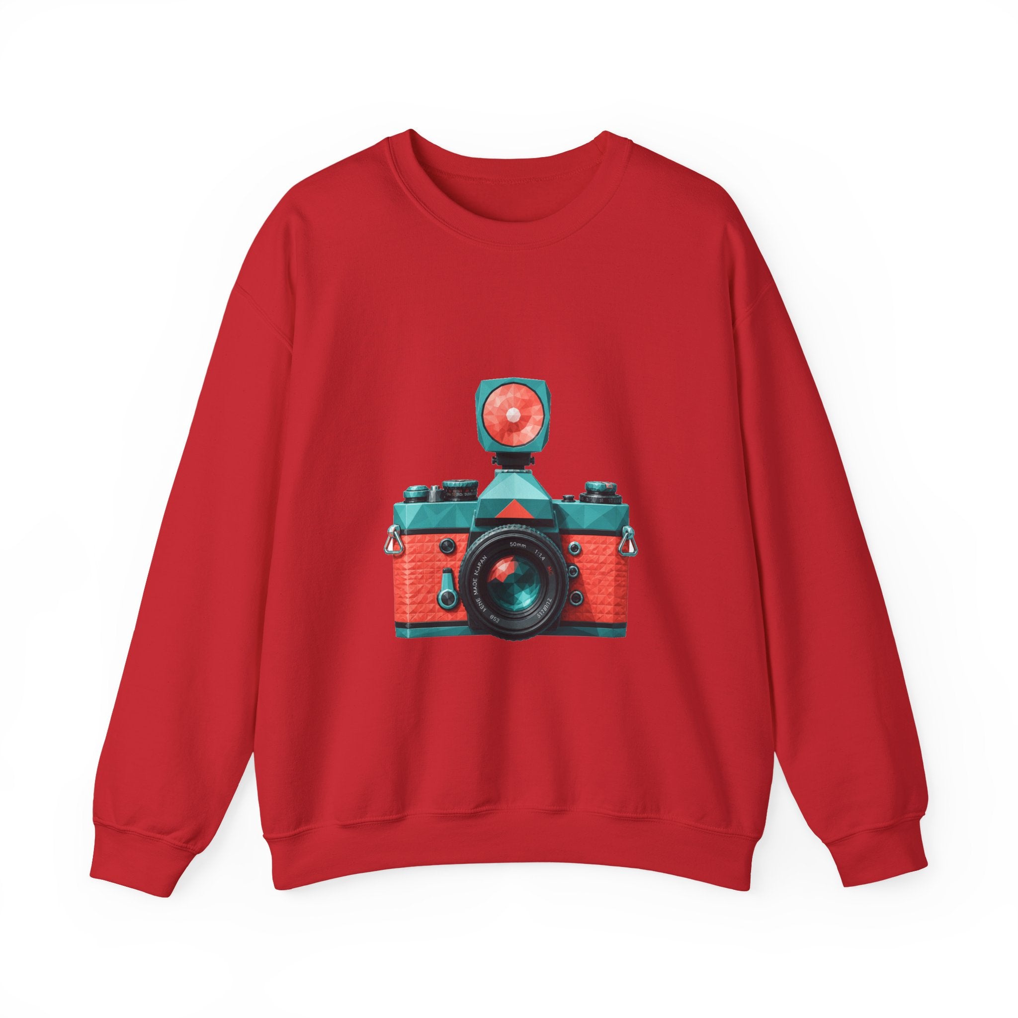 Matching Couple Sweatshirt - Camera & Film Matching Couple Crewneck Sweatshirt Geometric Art His Hers Couple Gift - Design A