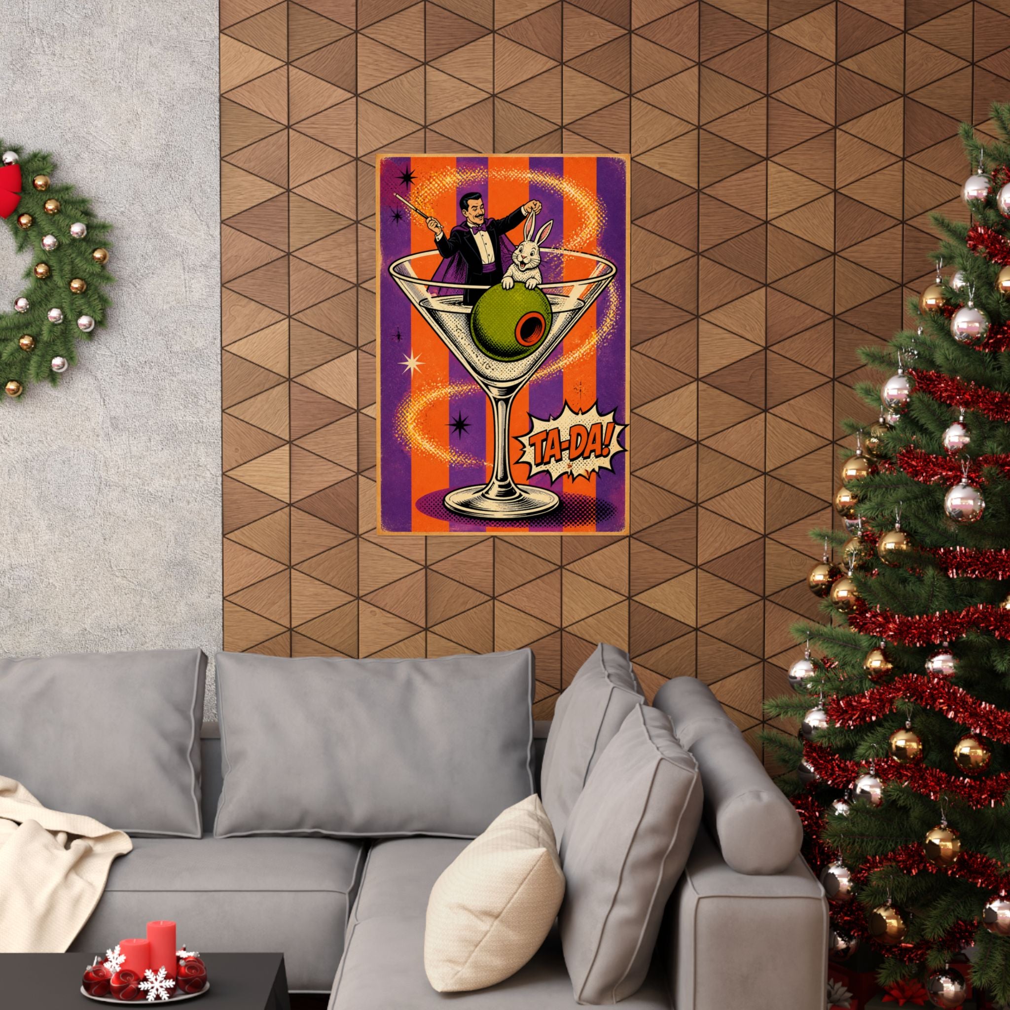 Martini Magician Wall Art Poster 18×24 Pop Art Living Room Decor Maximalist Print