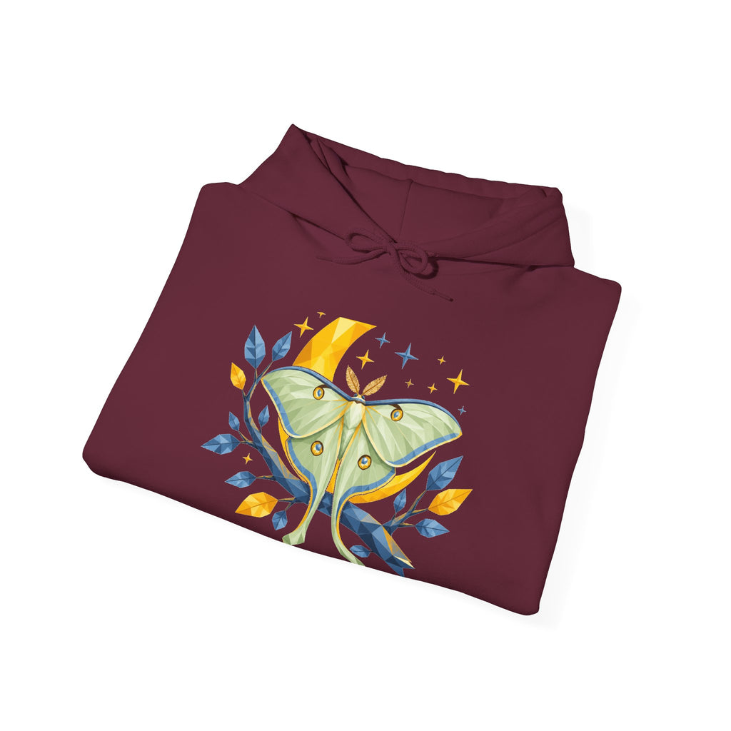Matching Couple Sweatshirt - Butterfly & Moth Matching Couple Hooded Sweatshirt Geometric Art His Hers Couple Gift - Design B