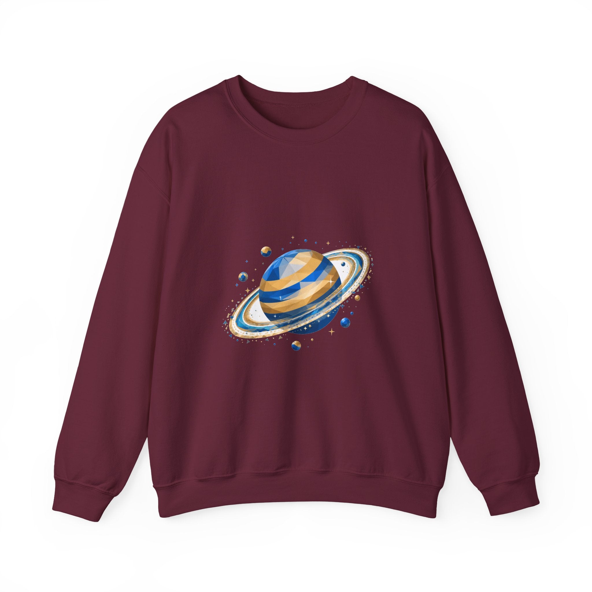 Matching Couple Sweatshirt - Astronaut & Planet Matching Couple Premium Fleece Sweatshirt Geometric Art His Hers Love Gift - Design B