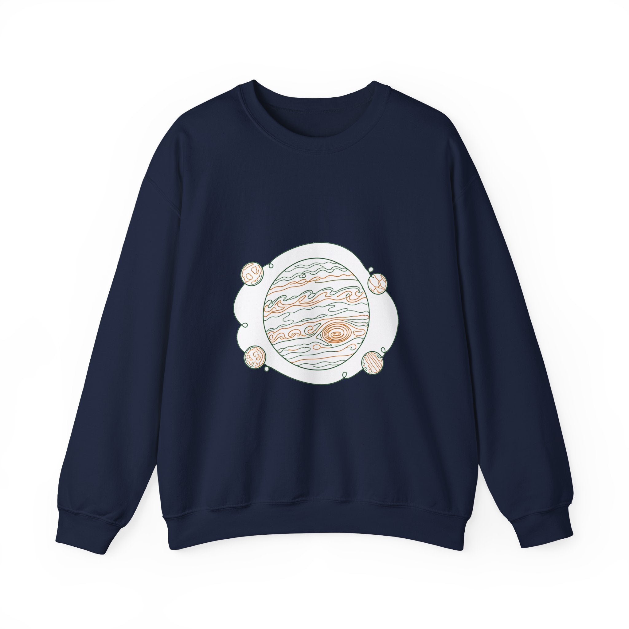Matching Couple Sweatshirt - Saturn & Jupiter Matching Couple Comfort Colors Crew Minimalist Art His Hers Christmas Gift - Design B