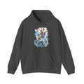 Matching Couple Sweatshirt - Wolf & Dove Matching Couple Hooded Sweatshirt Watercolor Art His Hers Engagement Gift - Design A