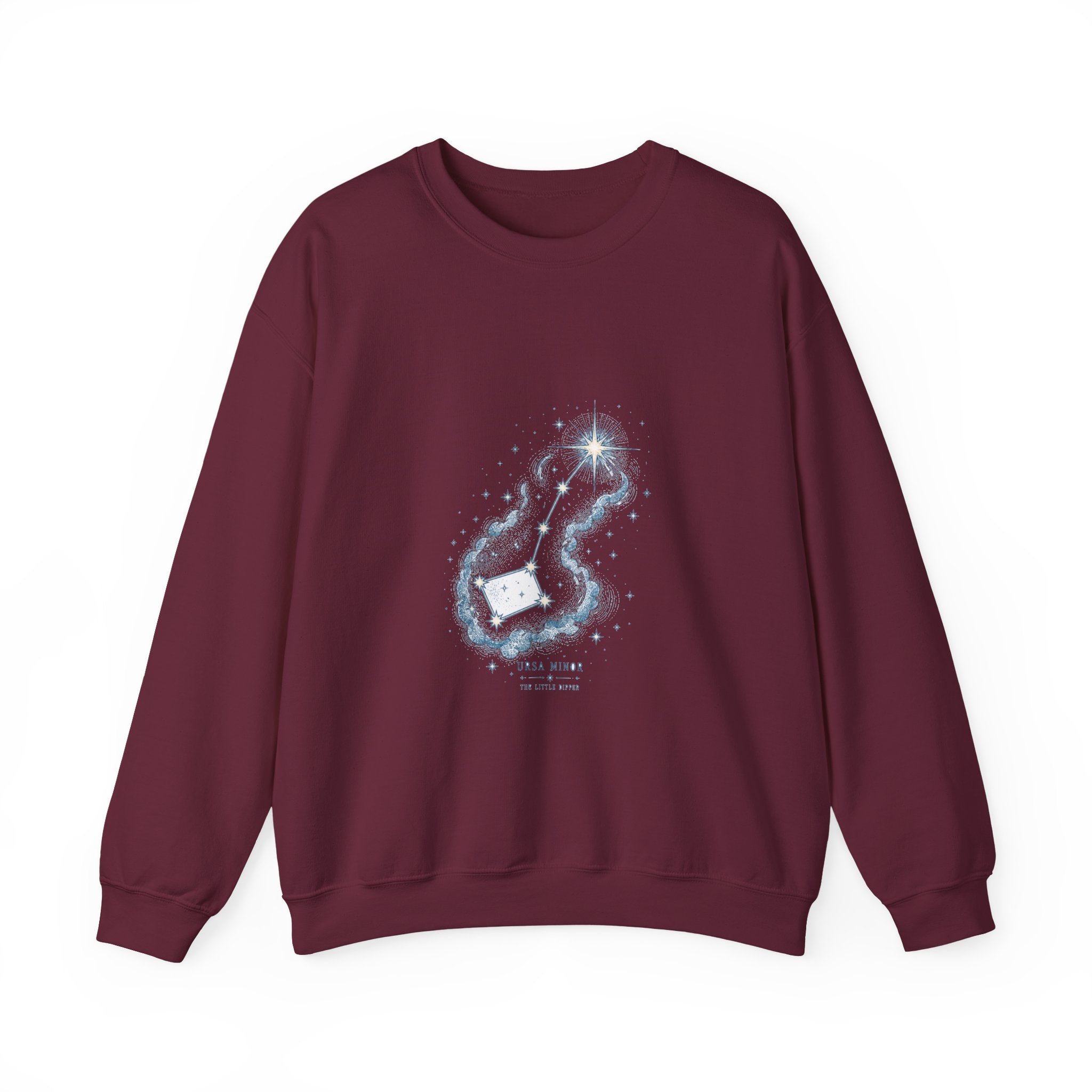 Matching Couple Sweatshirt - Big & Little Dipper Matching Couple Premium Fleece Sweatshirt Hand-Drawn Art His Hers Anniversary Gift - Design B