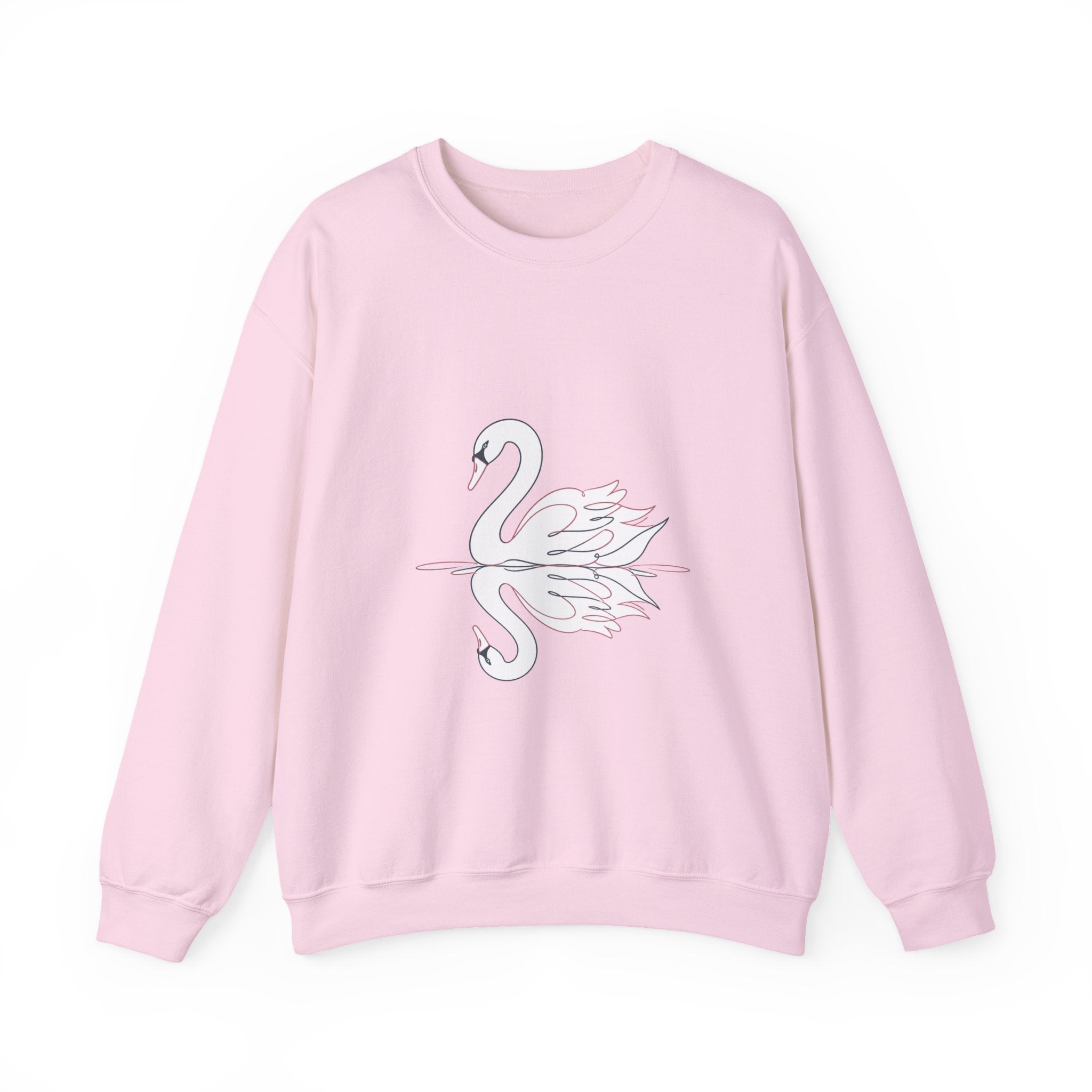 Matching Couple Sweatshirt - Raven & Swan Matching Couple Comfort Colors Crew Minimalist Art His Hers Christmas Gift - Design B
