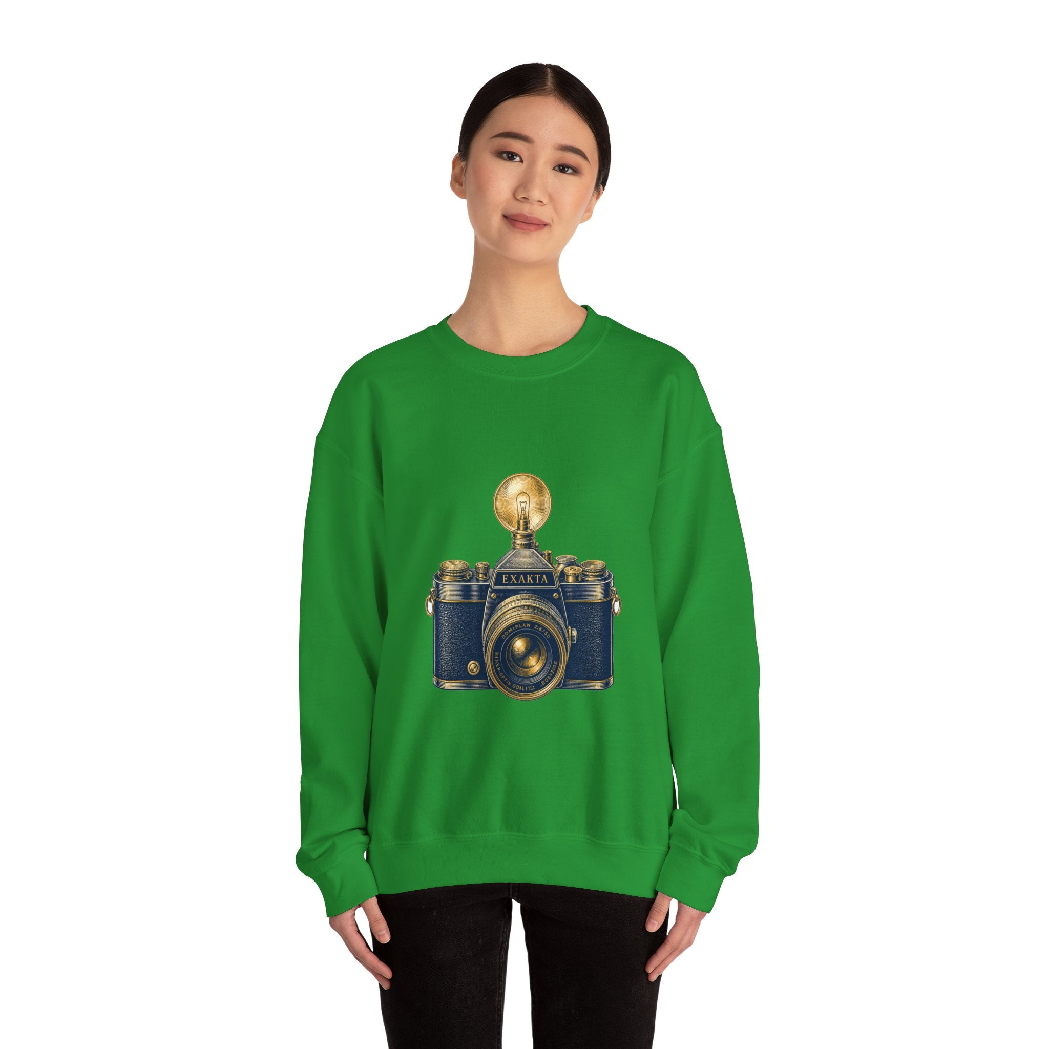 Matching Couple Sweatshirt - Camera & Film Matching Couple Premium Fleece Sweatshirt Vintage Art His Hers Honeymoon Gift - Design A