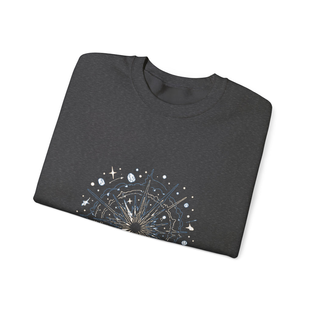 Matching Couple Sweatshirt - Galaxy & Supernova Matching Couple Premium Fleece Sweatshirt Minimalist Art His Hers Christmas Gift - Design B