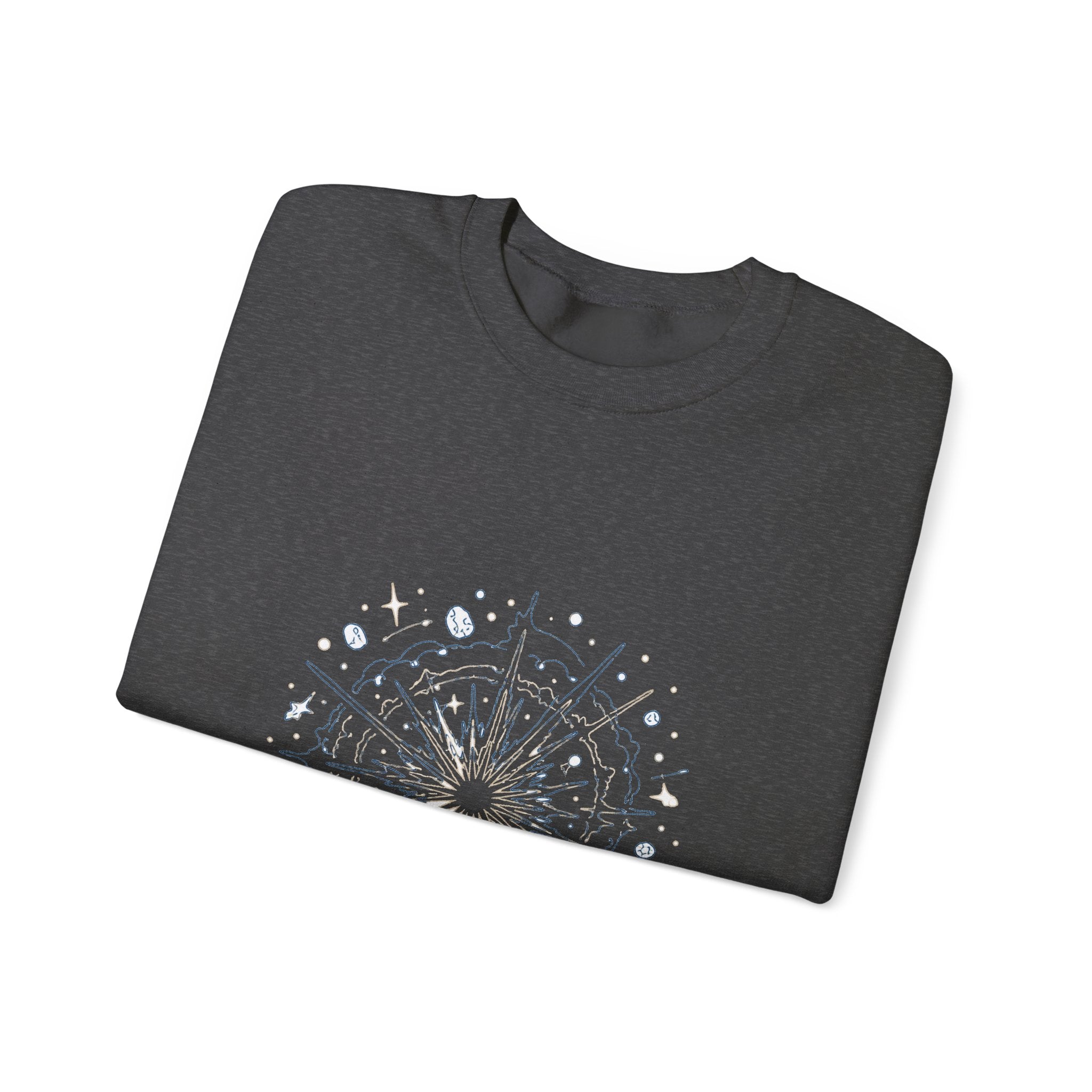 Matching Couple Sweatshirt - Galaxy & Supernova Matching Couple Premium Fleece Sweatshirt Minimalist Art His Hers Christmas Gift - Design B