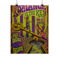 Giant Key Performance Wall Art Poster 18×24 Psychedelic Cafe Decor Maximalist Print