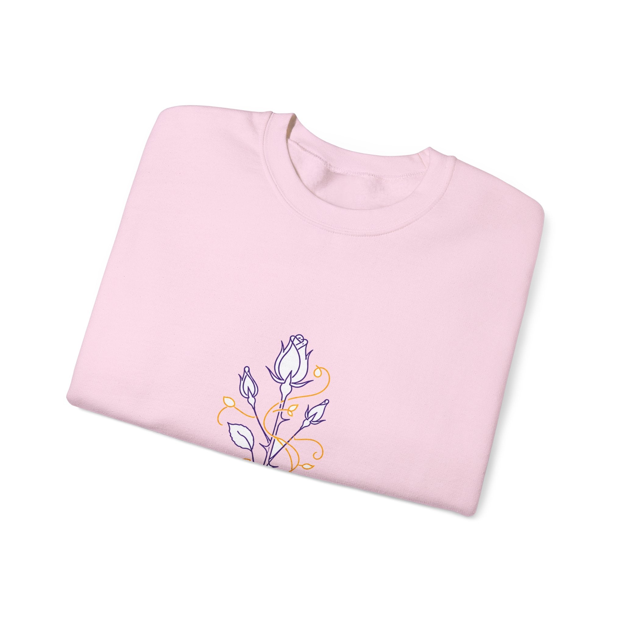 Matching Couple Sweatshirt - Rose & Thorn Matching Couple Premium Fleece Sweatshirt Minimalist Art His Hers Christmas Gift - Design B