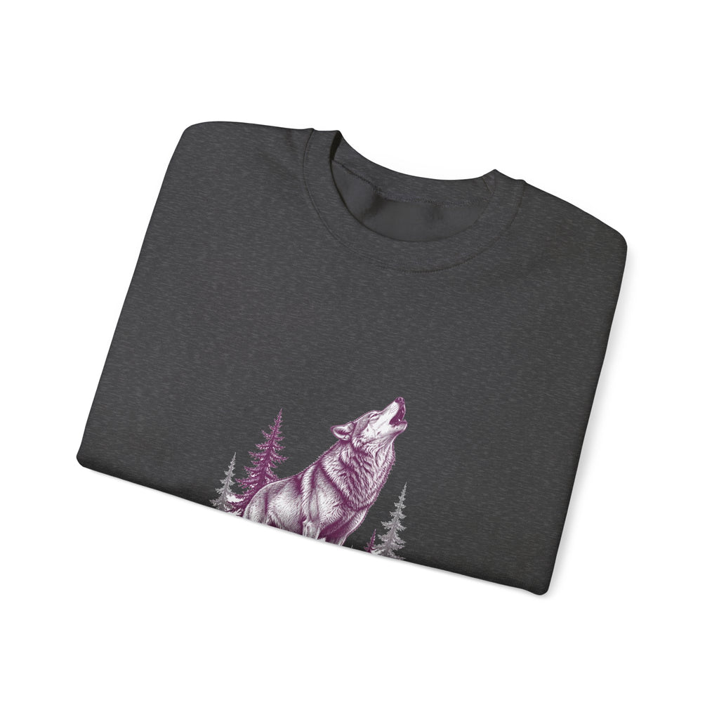 Matching Couple Sweatshirt - Wolf & Dove Matching Couple Comfort Colors Crew Hand-Drawn Art His Hers Anniversary Gift - Design A