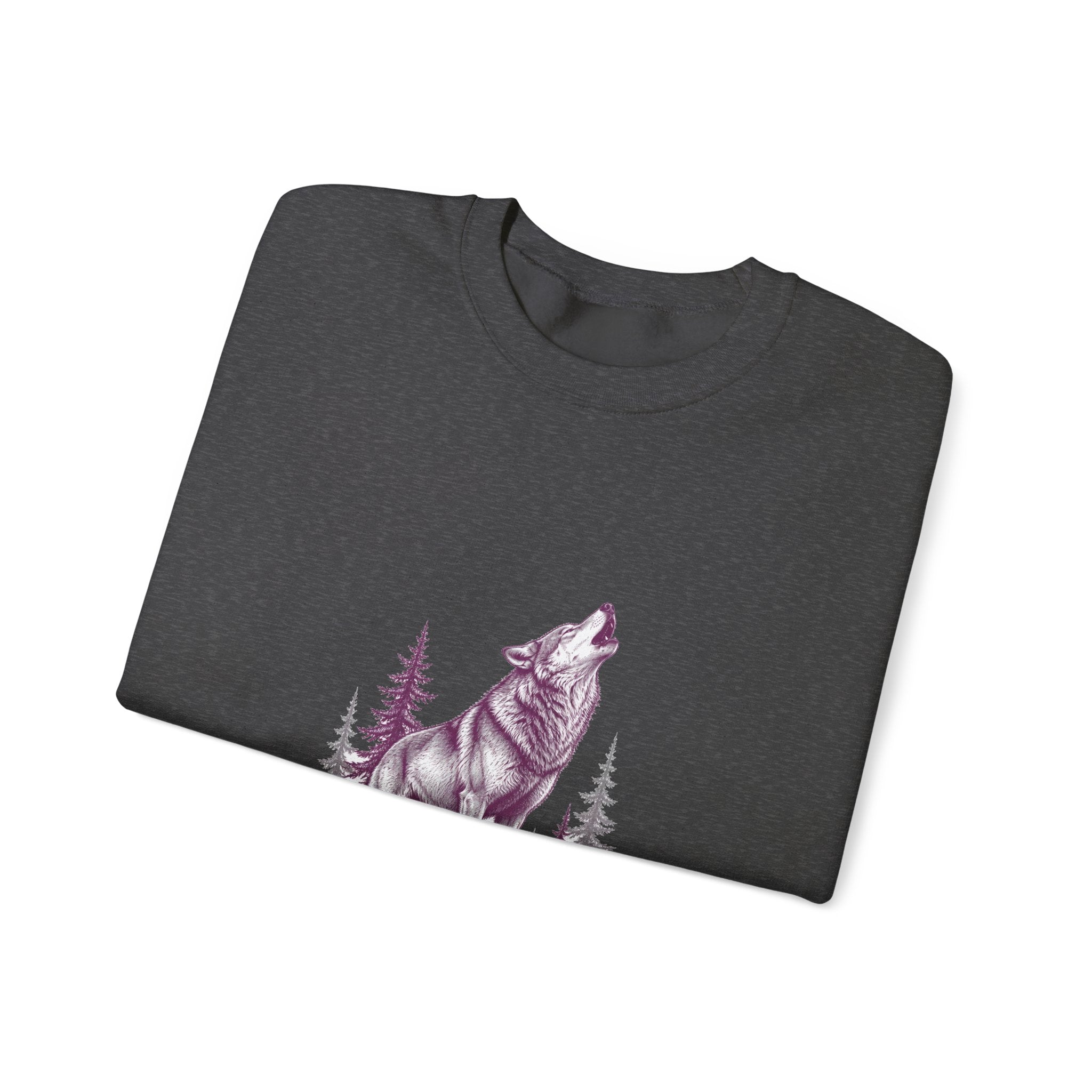 Matching Couple Sweatshirt - Wolf & Dove Matching Couple Comfort Colors Crew Hand-Drawn Art His Hers Anniversary Gift - Design A